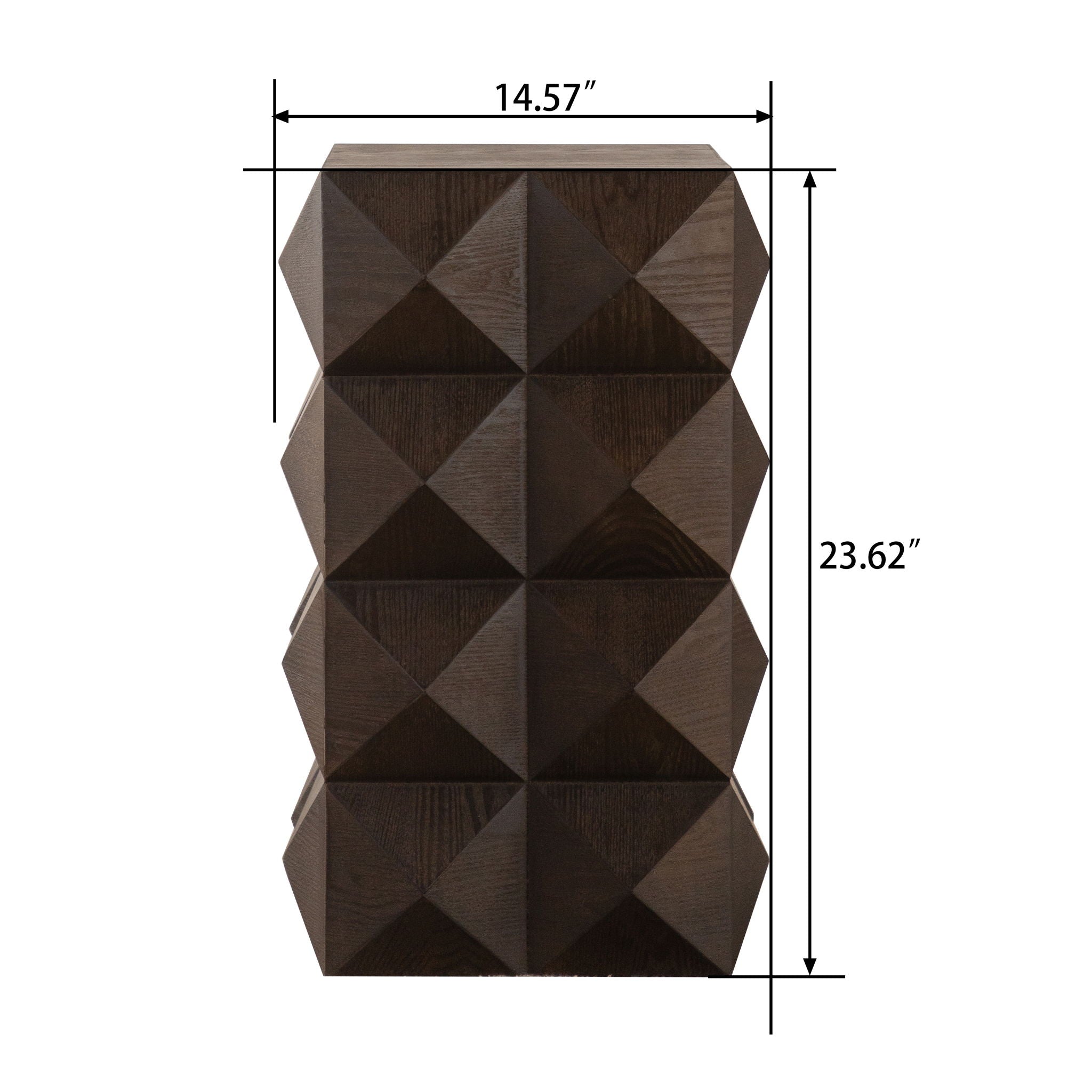 Side Table With 3D Embossed Pattern Design