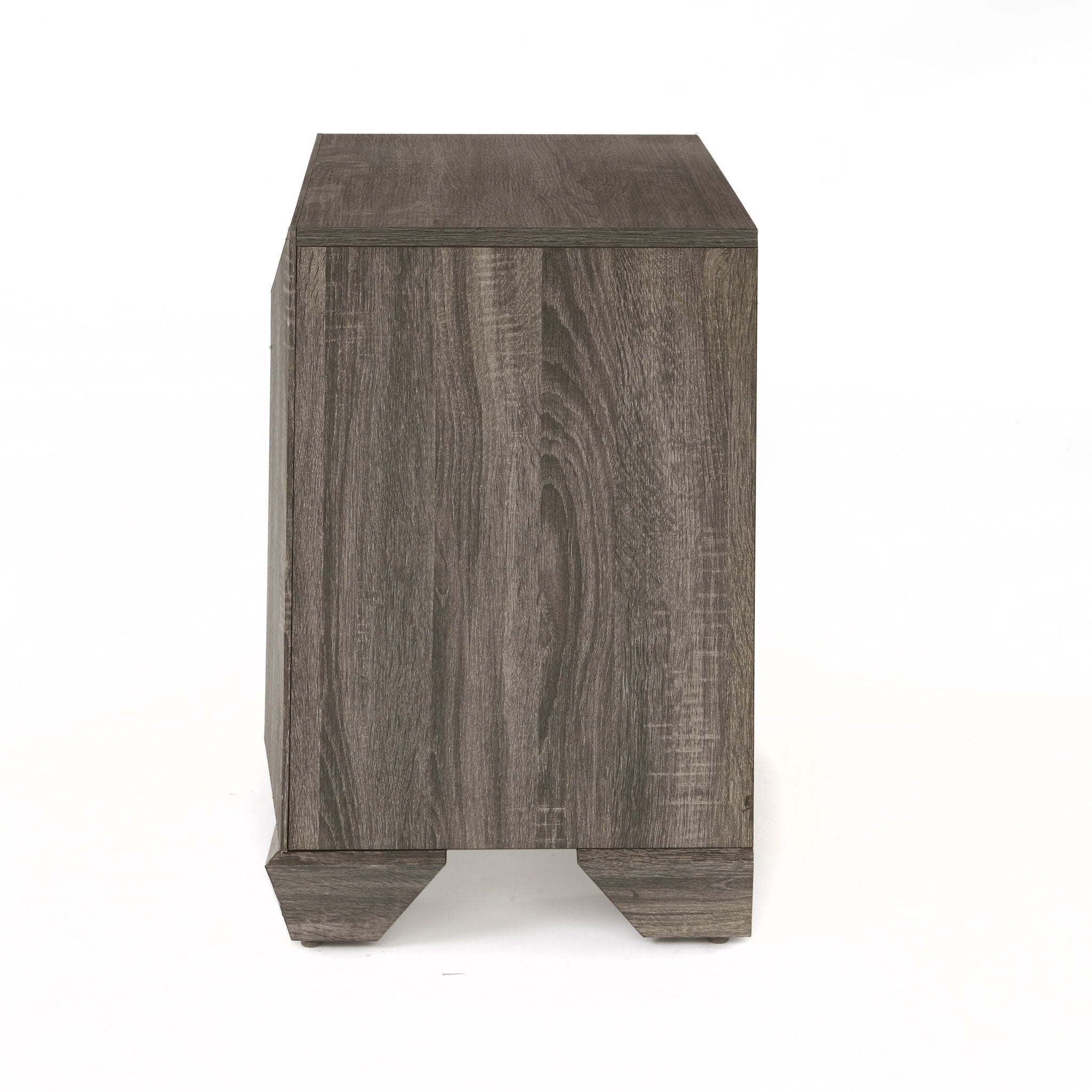 Lyndon - Weathered Grain Nightstand - Gray - Best Buy Furniture