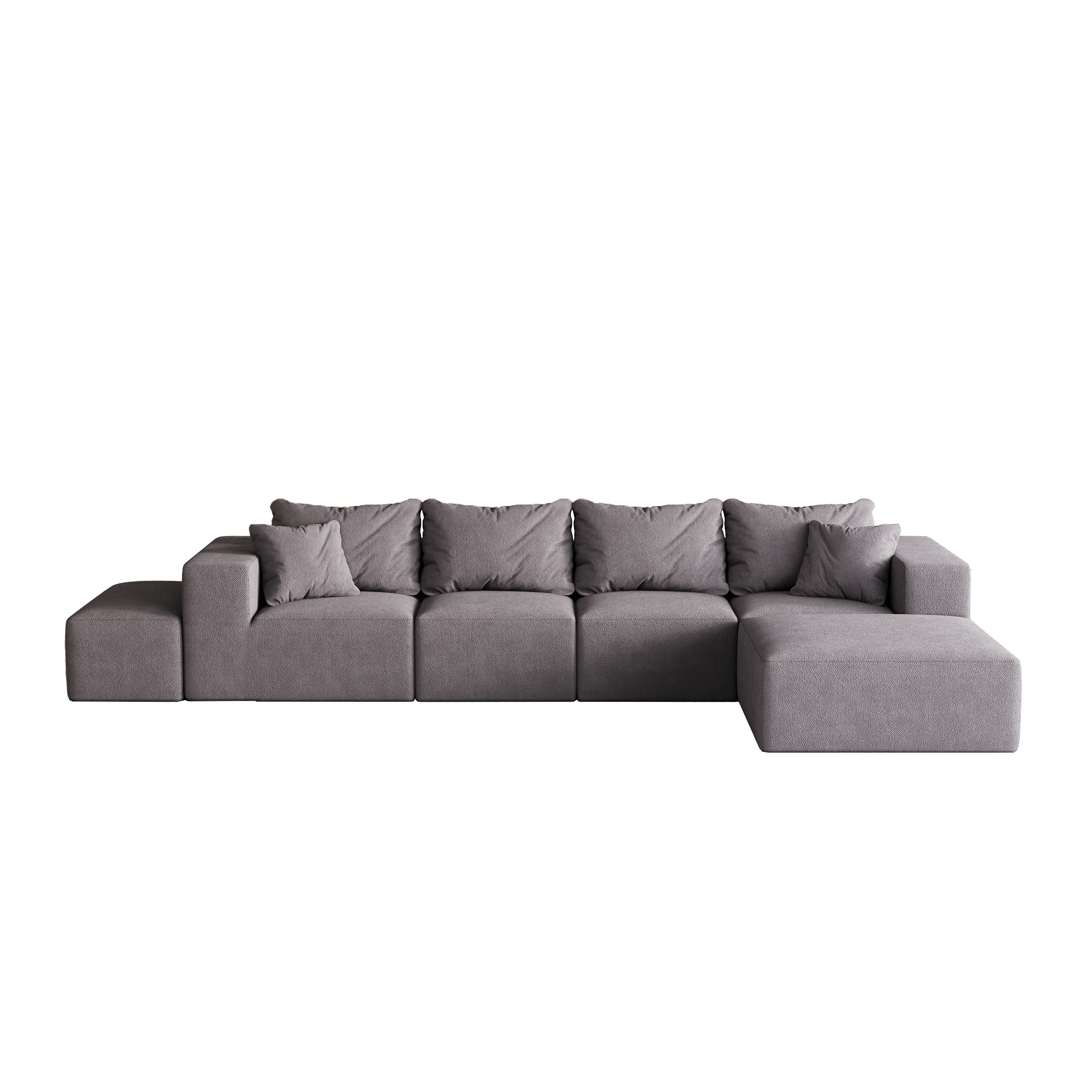 Modern Upholstered Sectional Boneless Couch Set
