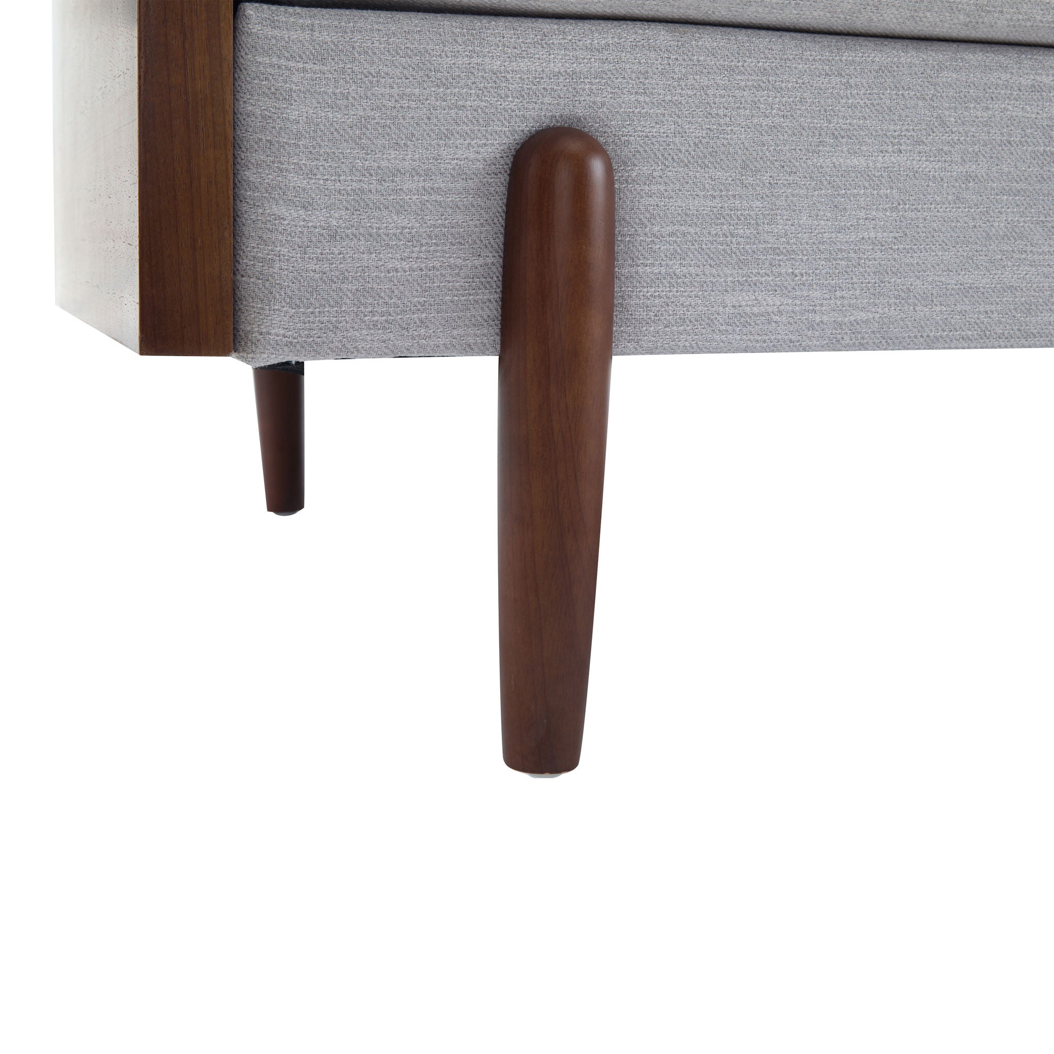 Mid Century Moderne Sofa With Wood Sides