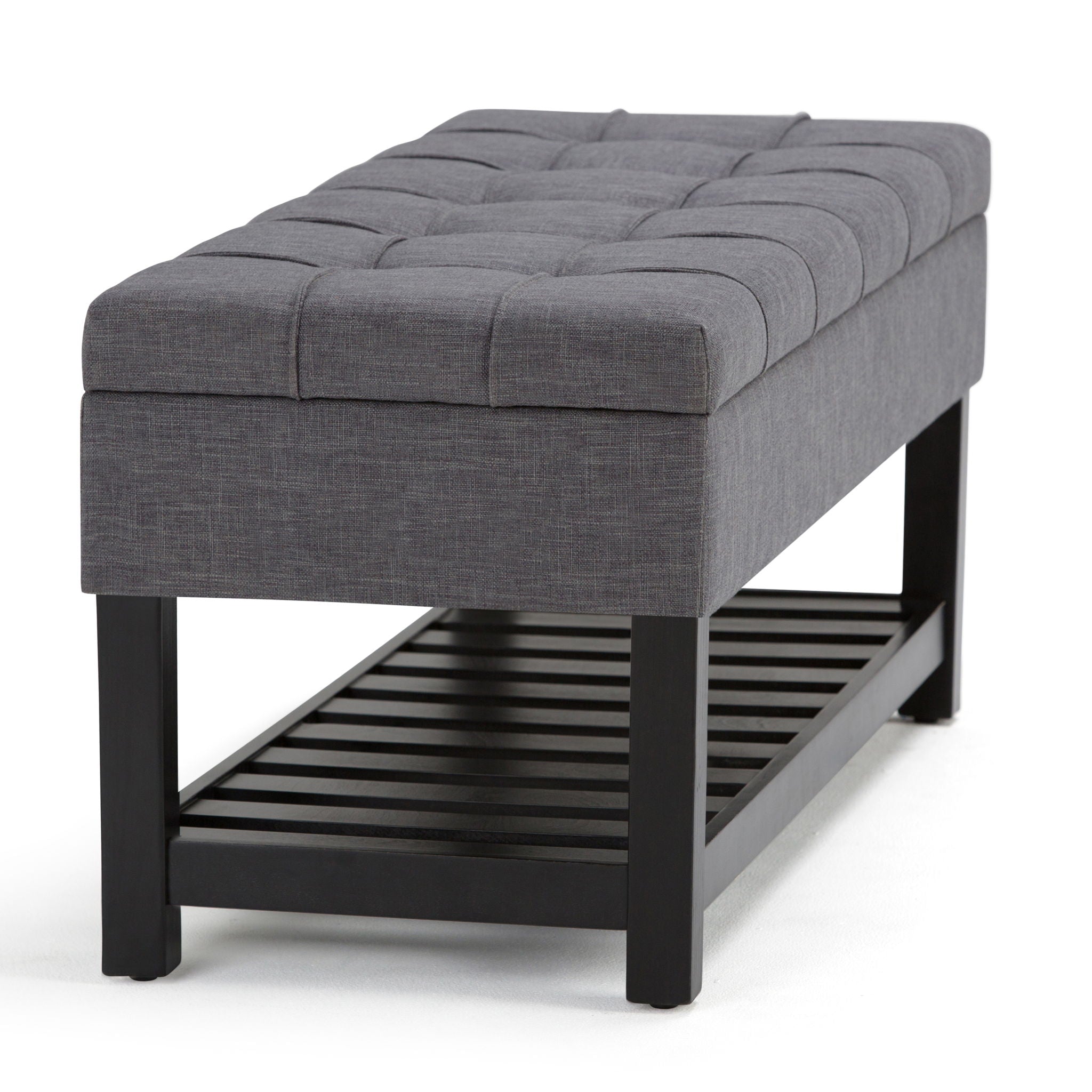 Saxon - Upholstered Transitional Storage Ottoman Bench - Best Buy Furniture