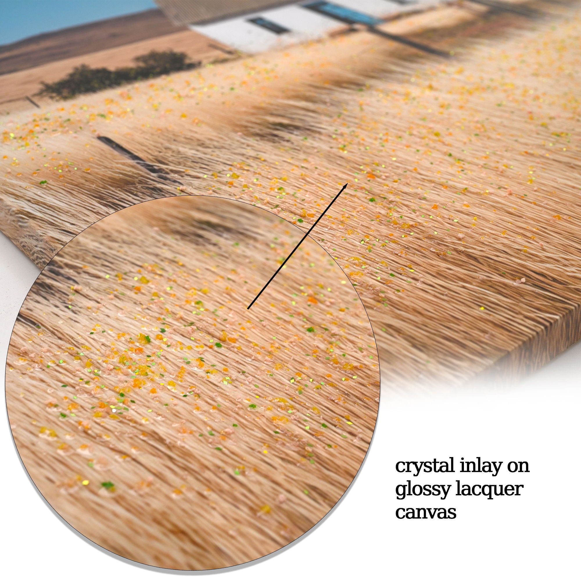 House, Barn Picture Wall Art For Home Decor - Natural / Blue