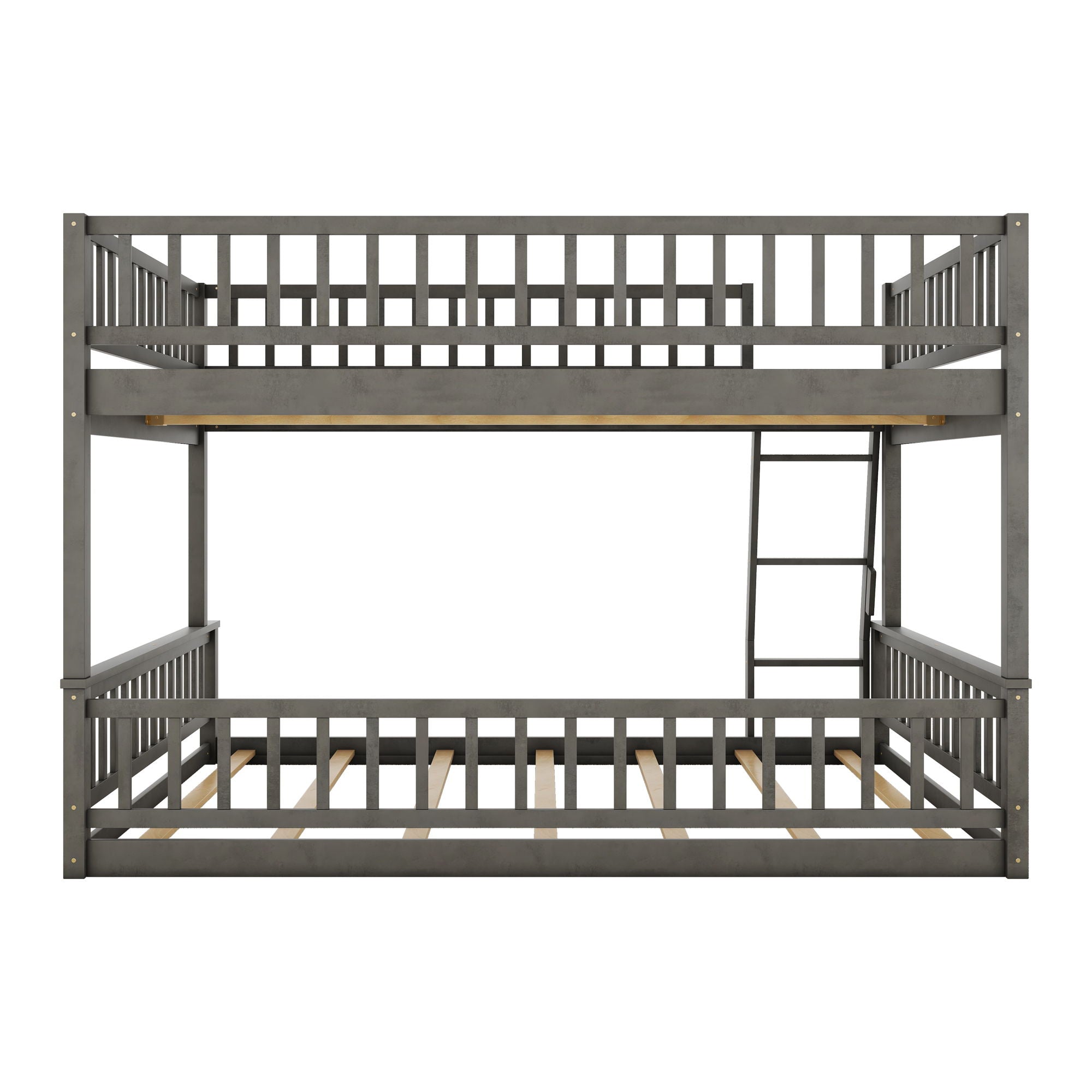 Bunk Bed With Ladder And Guardrails