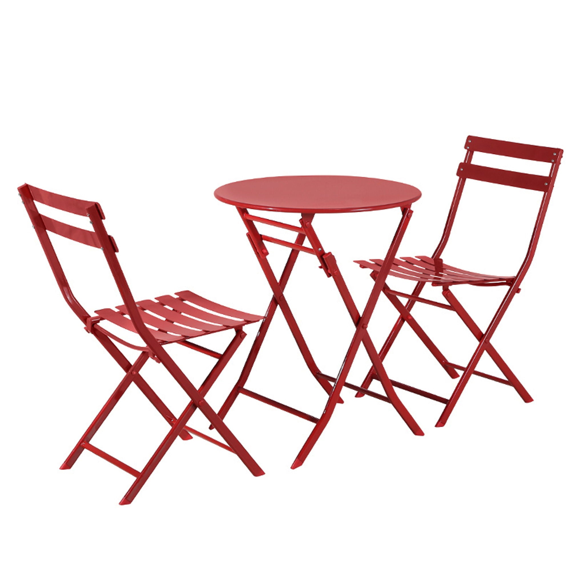3 Piece Patio Bistro Set Of Foldable Round Table And Chairs - Best Buy Furniture