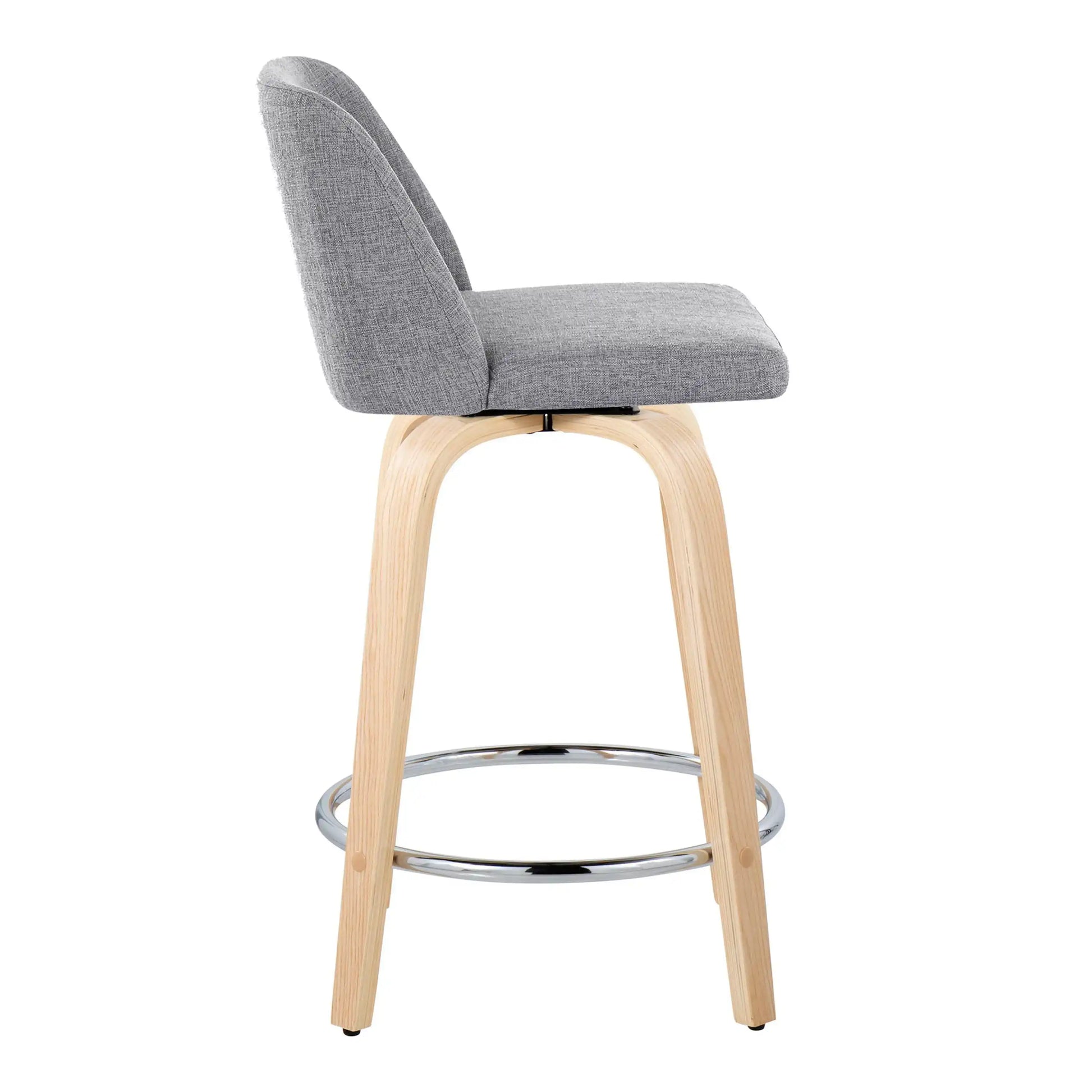 Toriano - Contemporary Fixed Height Counter Stool & Swivel And Round Footrest (Set of 2) - Best Buy Furniture