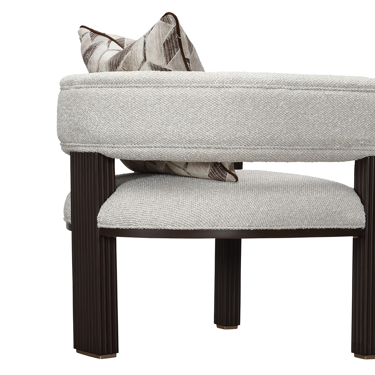 West Kensington - Accent Chair - Buff / Medium Espresso