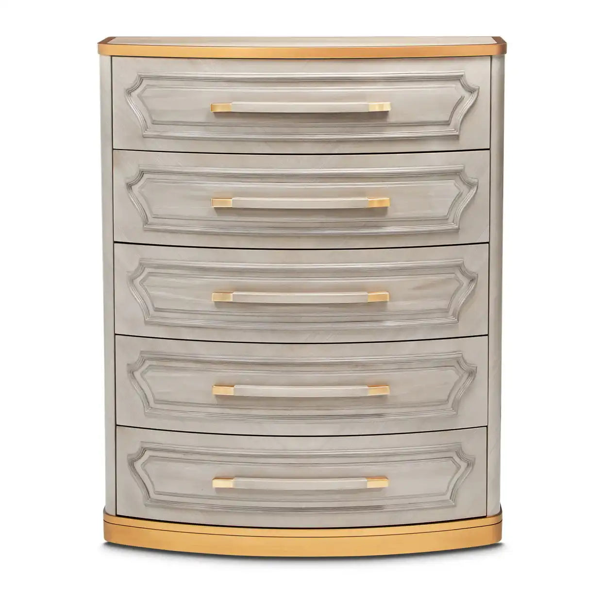 St. Charles - 5-Drawer Highboy Chest - Dove Gray - Best Buy Furniture