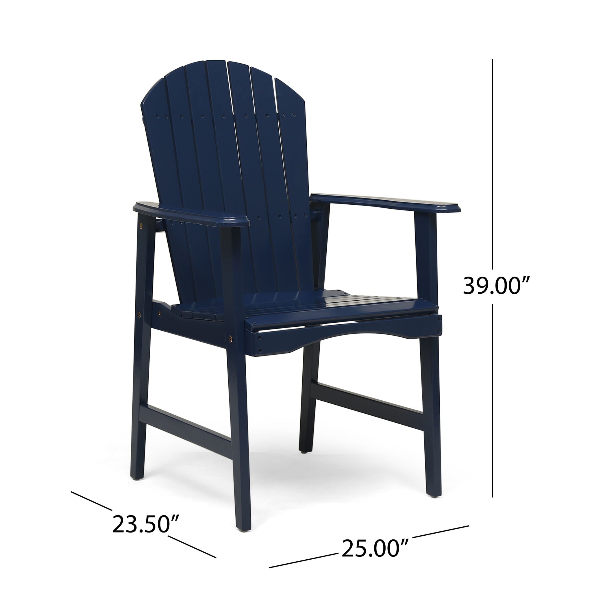 Outdoor Weather Resistant Acacia Wood Adirondack Dining Chairs (Set of 2) - Best Buy Furniture