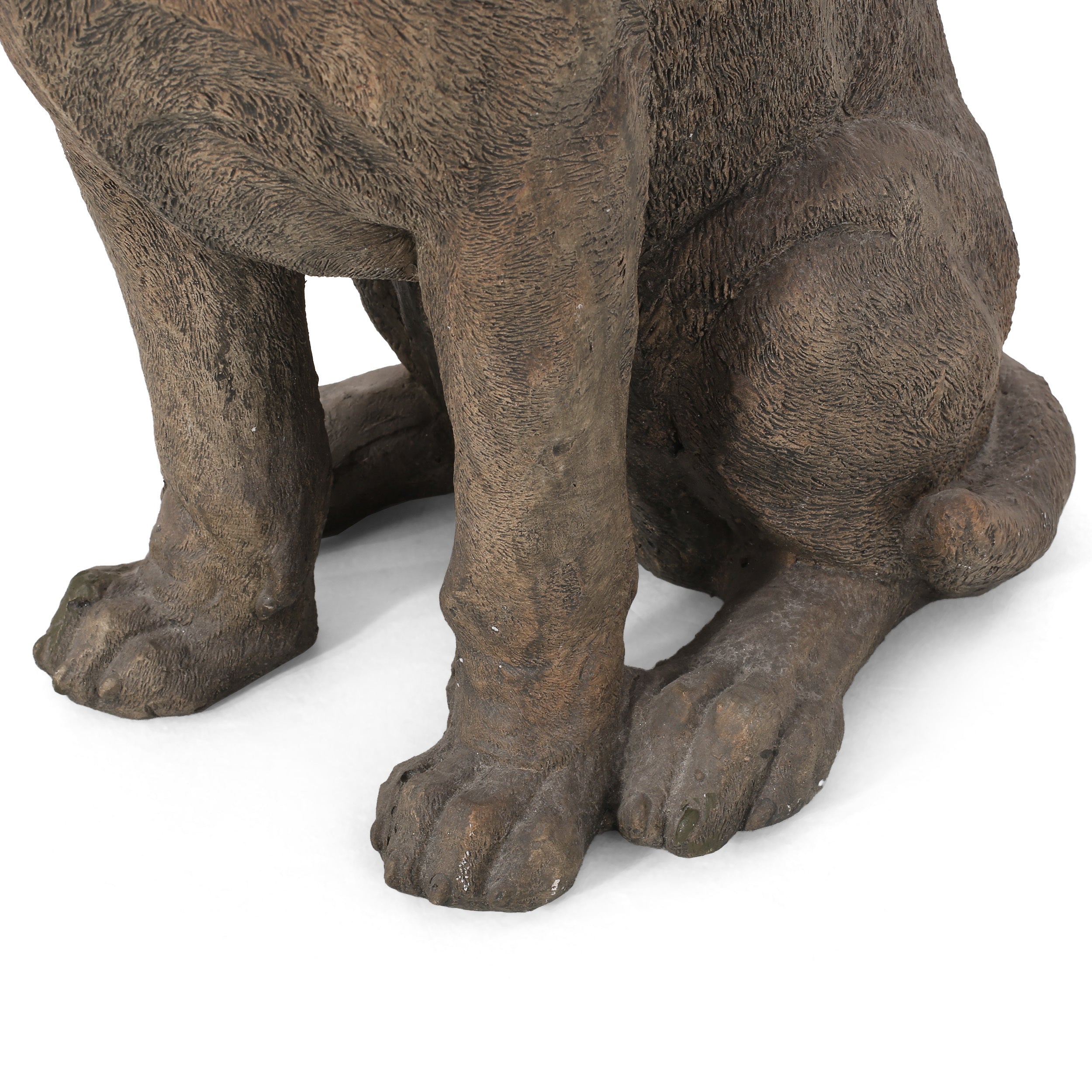 MGO Dog Decor Outdoor Dog Statue - Dark Brown