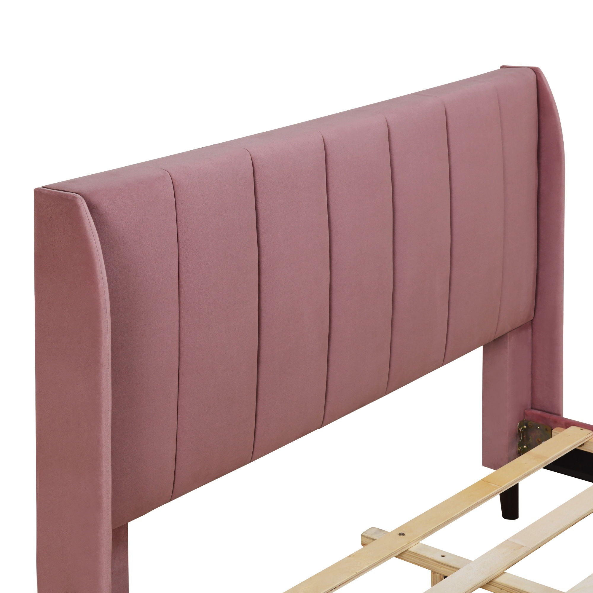 Upholstered Platform Bed Velvet