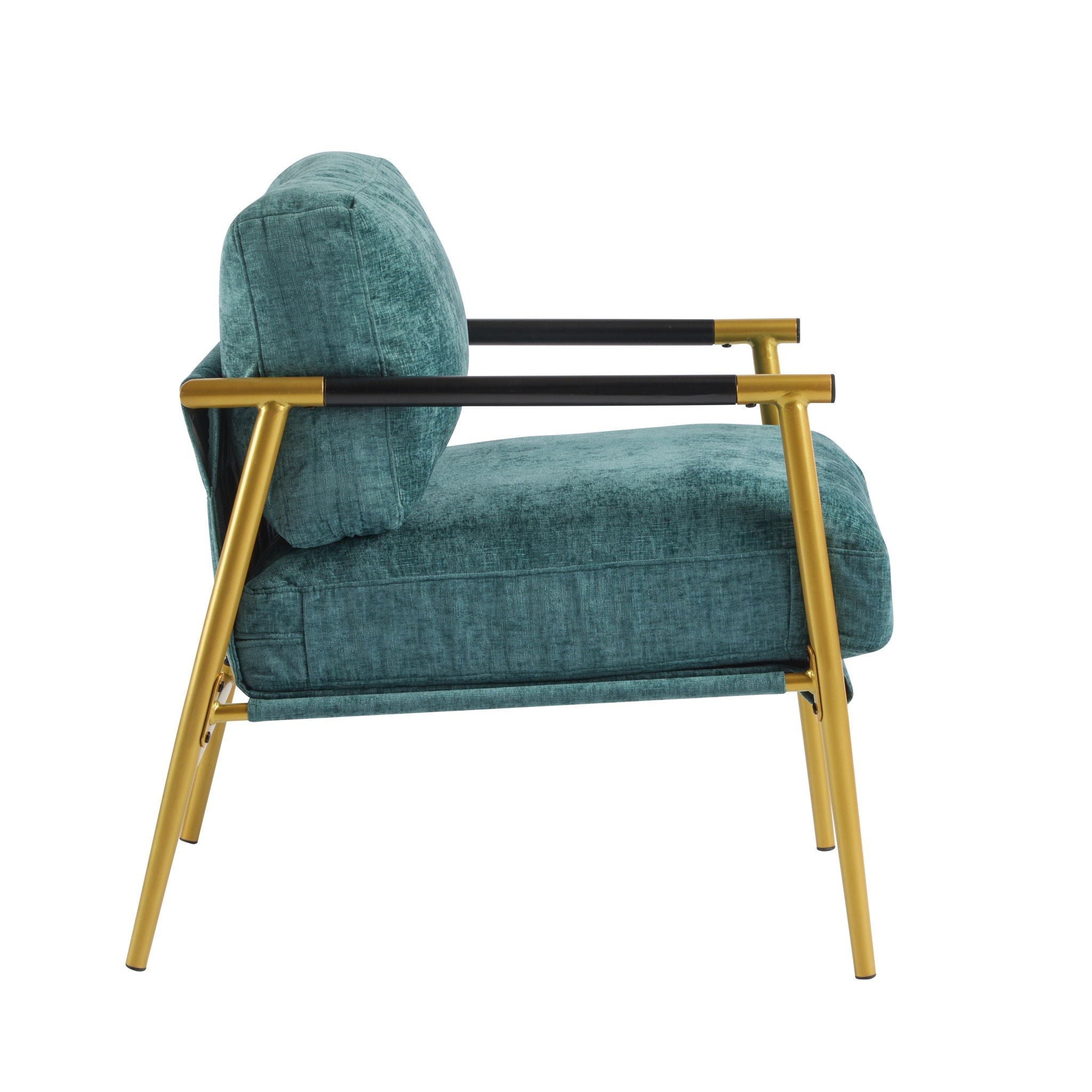 Modern Accent Chair With Plush Cushions, Cozy Seating