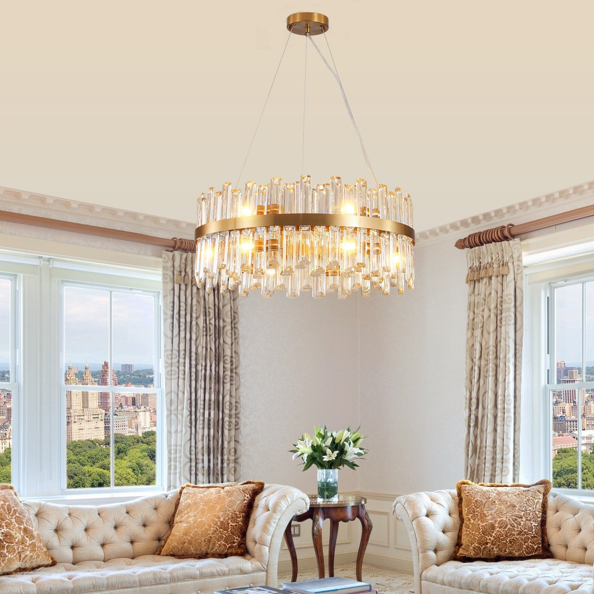 23.6 Inches Luxury Crystal Chandelier