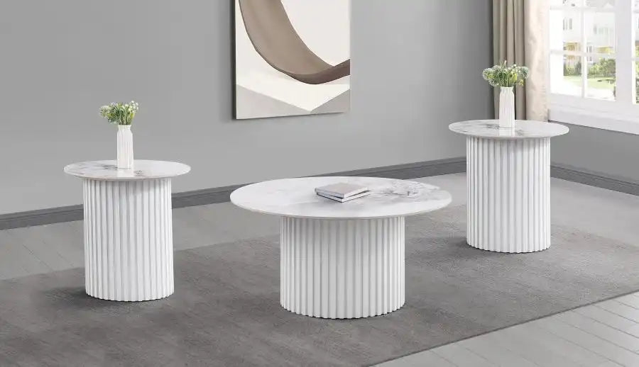 Rowena - Faux Marble Coffee Table Set