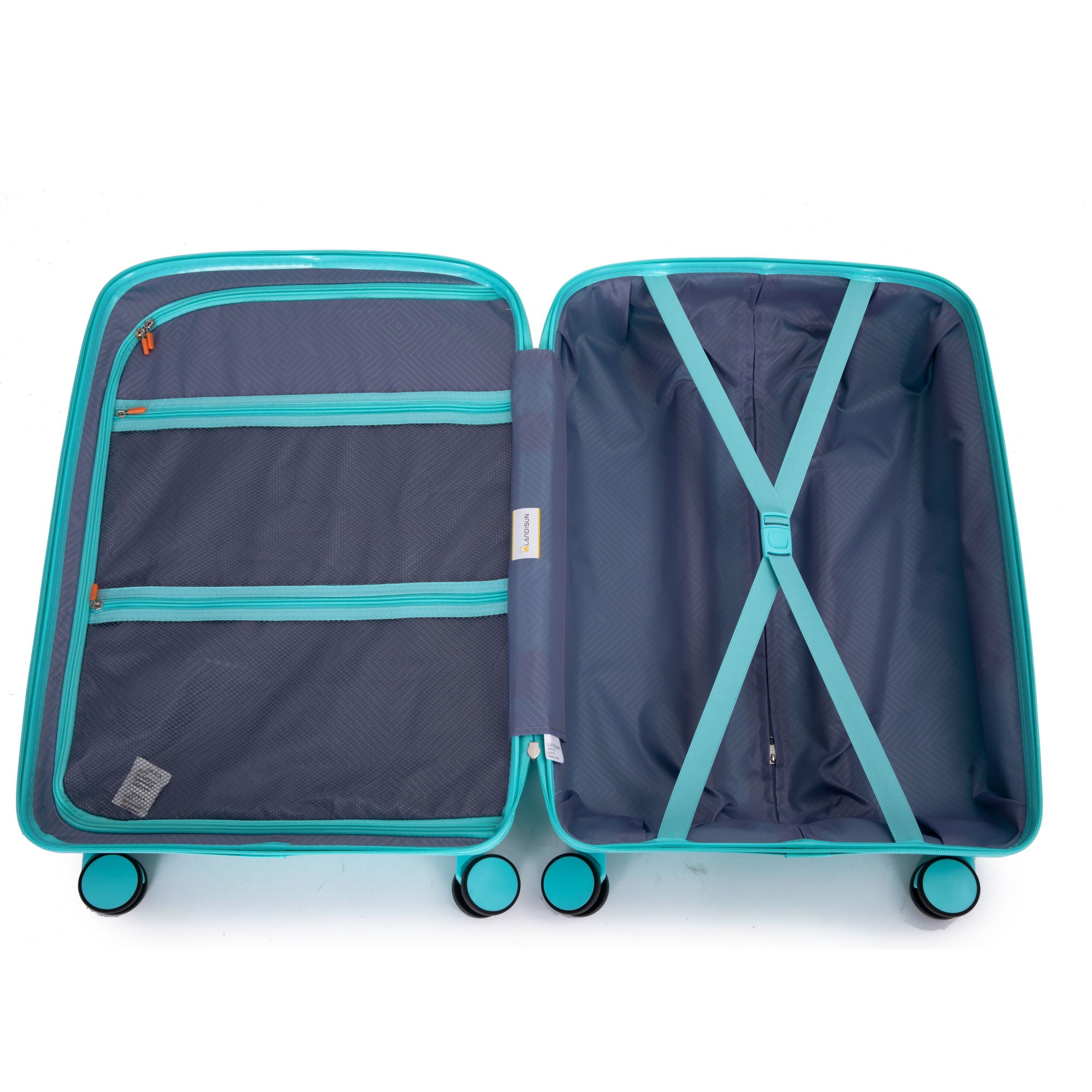 3 Piece Set Expandable Hardshell Suitcase Double Spinner Wheels