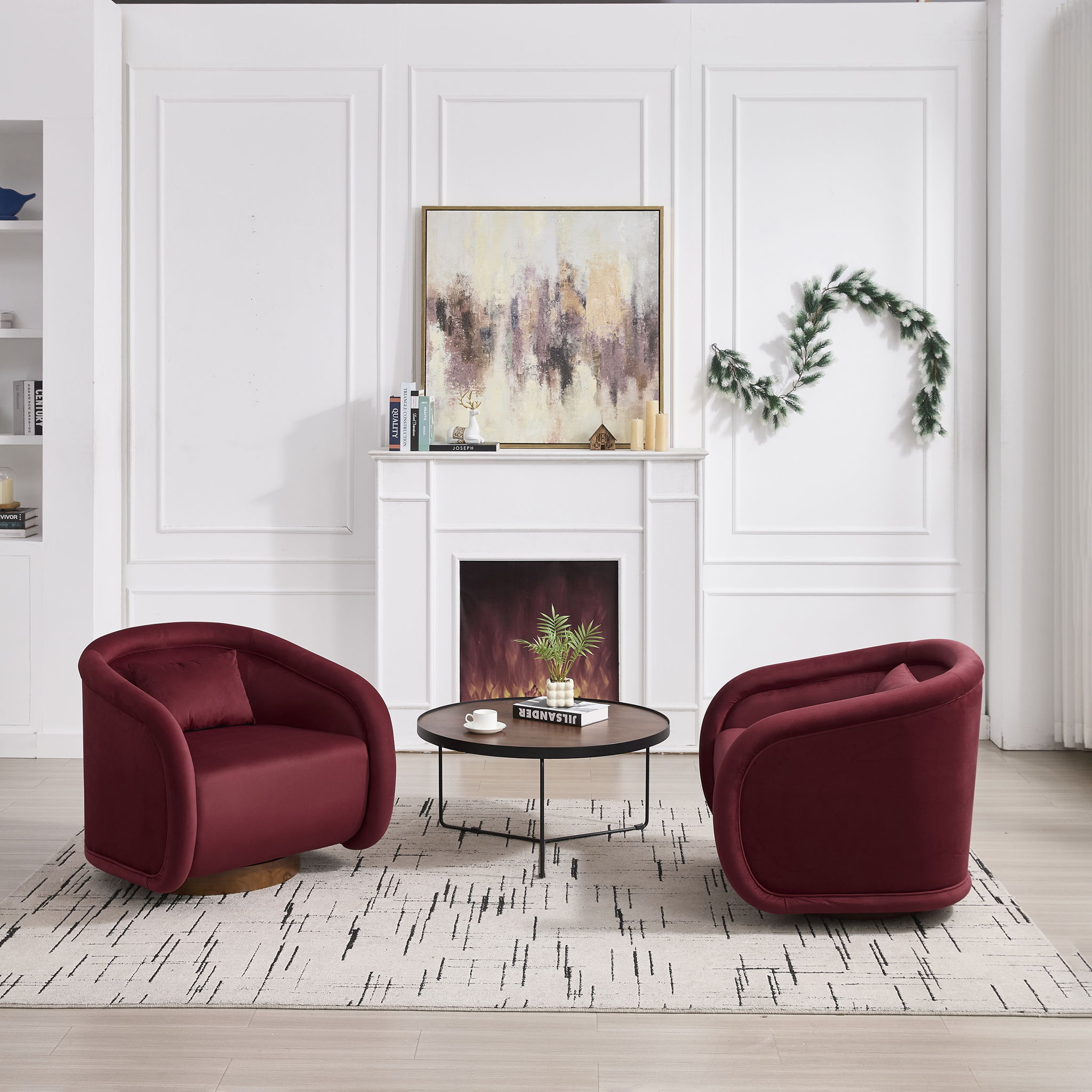 Swivel Accent Chair With 360 Degree Rotating