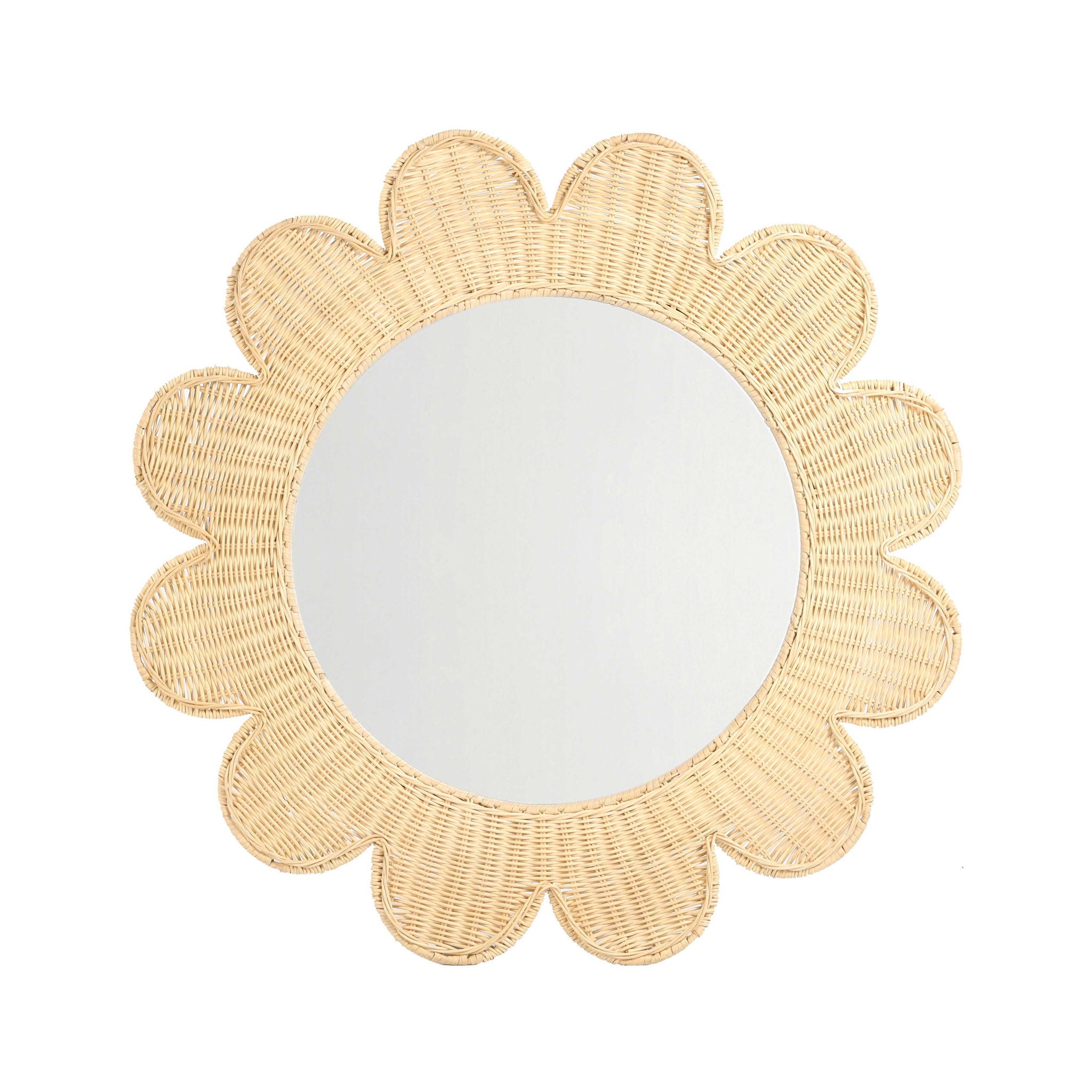 Coralie - Rattan Round Mirror