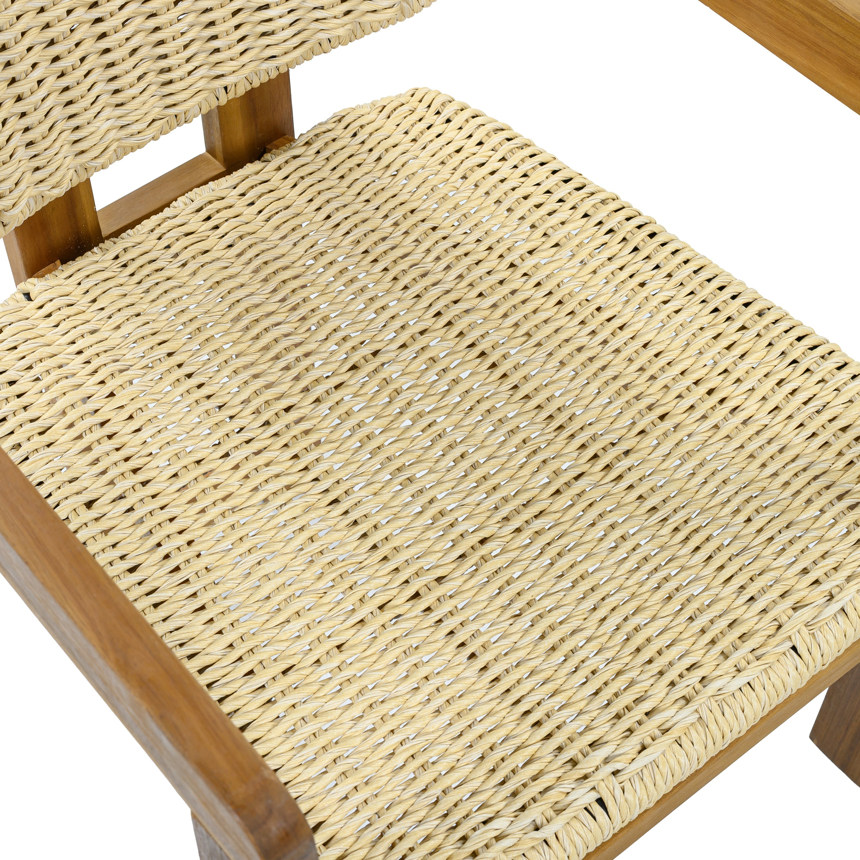 Outdoor Woven Rattan Chair Set Two Accent Chairs