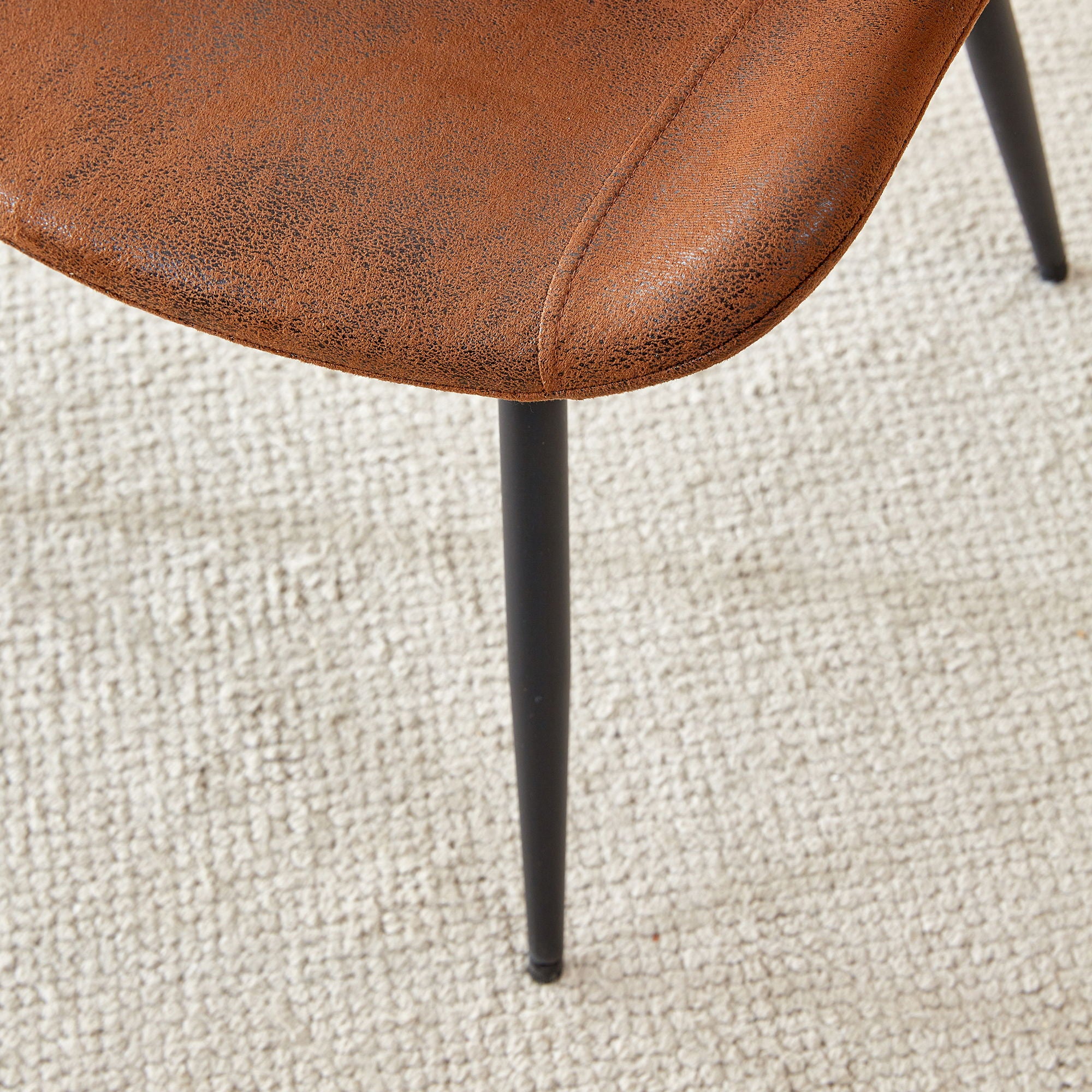 Modern Medieval Style Restaurant Cushioned Chairs With Suede Backrests
