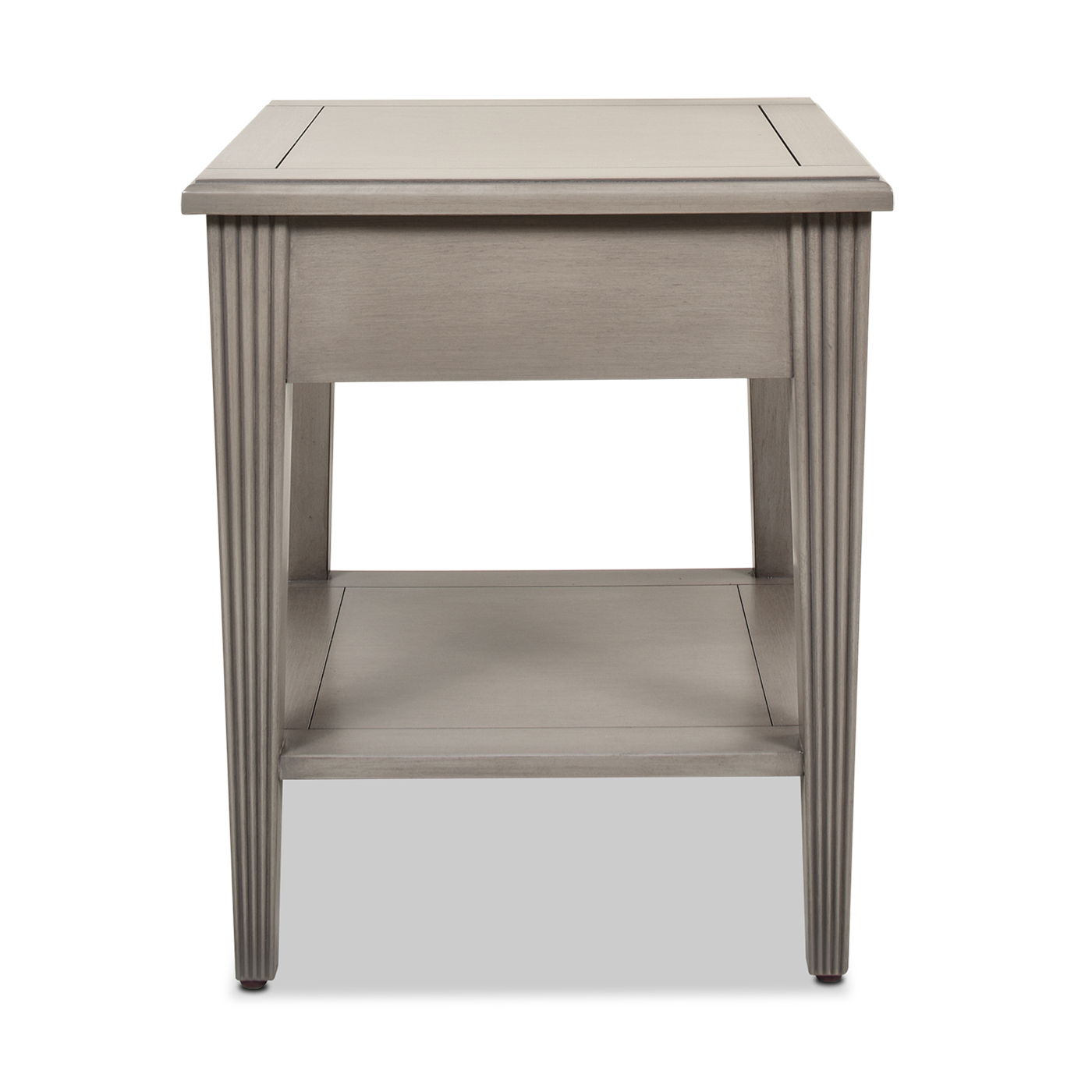Dauphin - Storage Shelf Side Table - Gray Cashmere - Best Buy Furniture