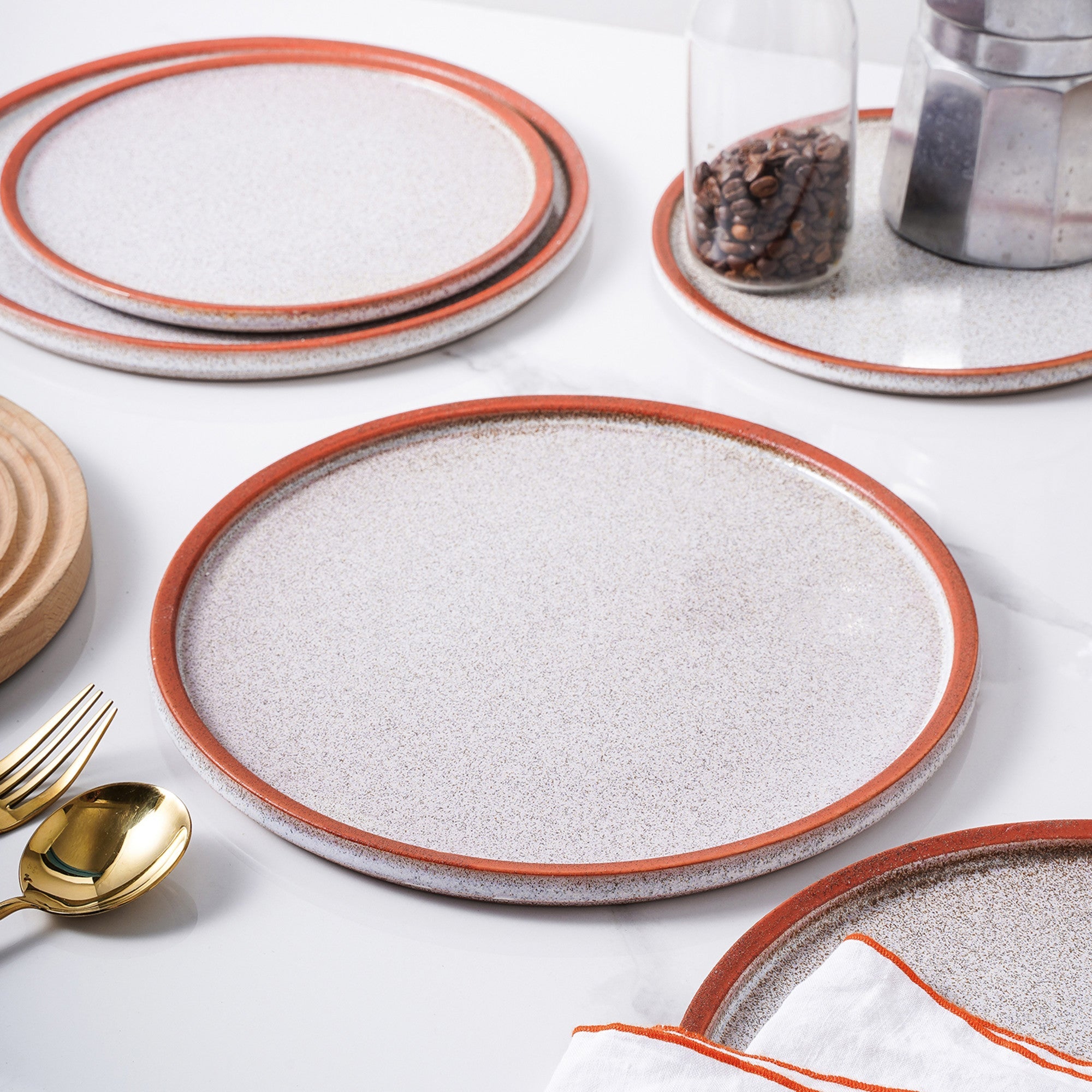 Vince Stoneware Dinner Plate - Red