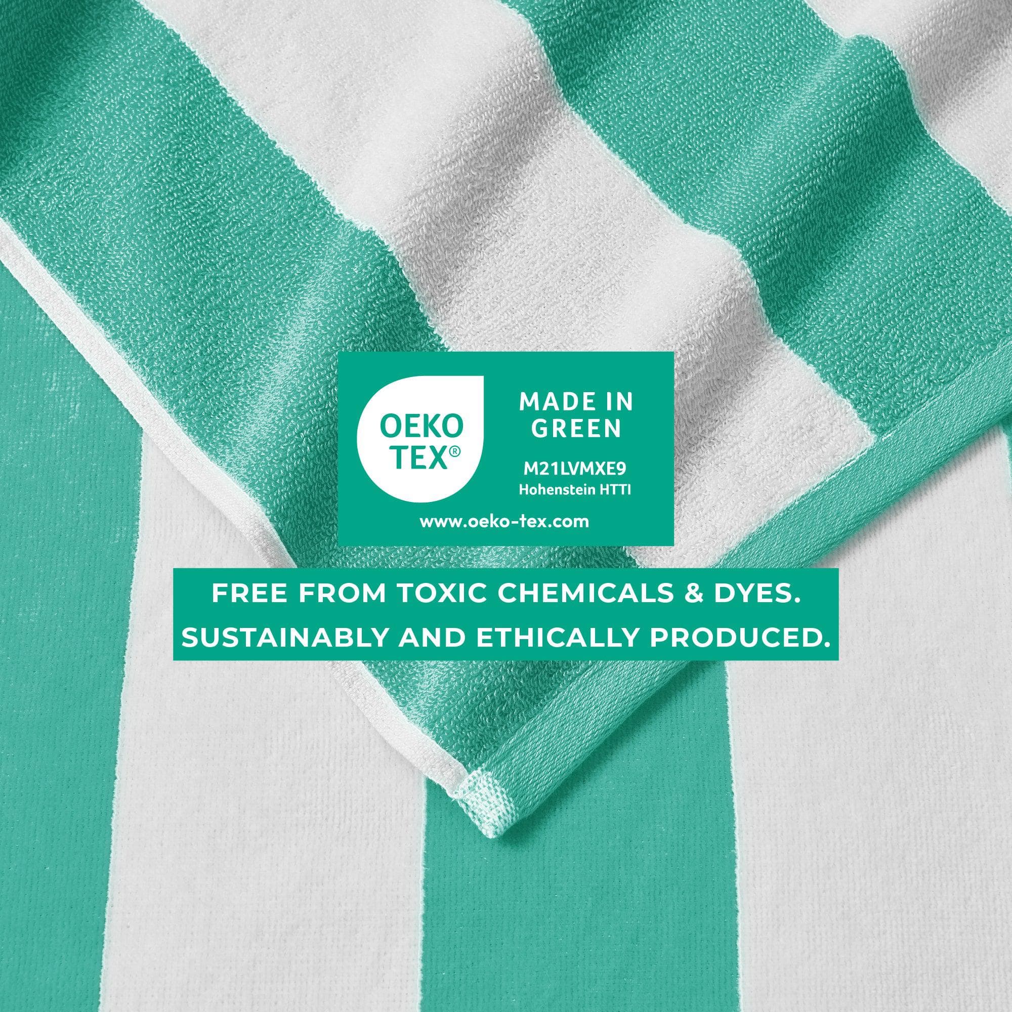 Cotton Velour Cabana Stripe Beach Towel - Novia Collection - Best Buy Furniture