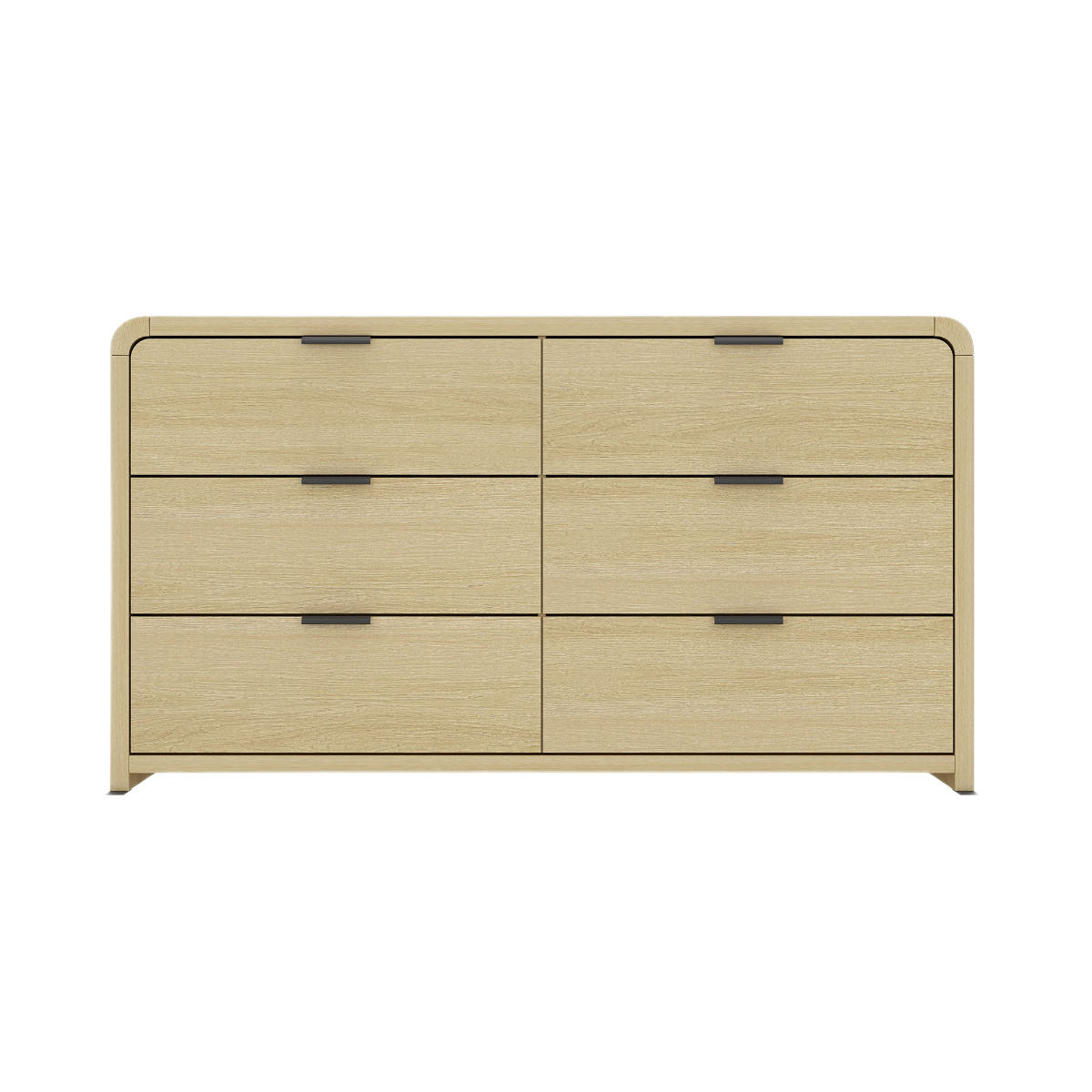 Grace Modern 60" Double Dresser with 6 Drawers