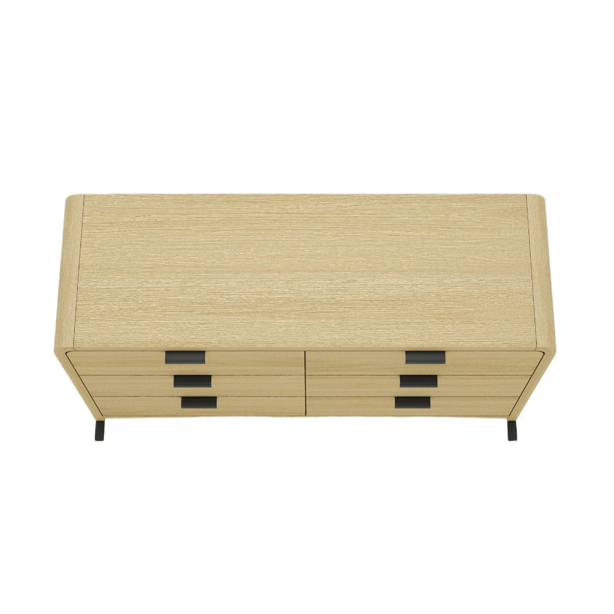 Grace Modern 60" Double Dresser with 6 Drawers