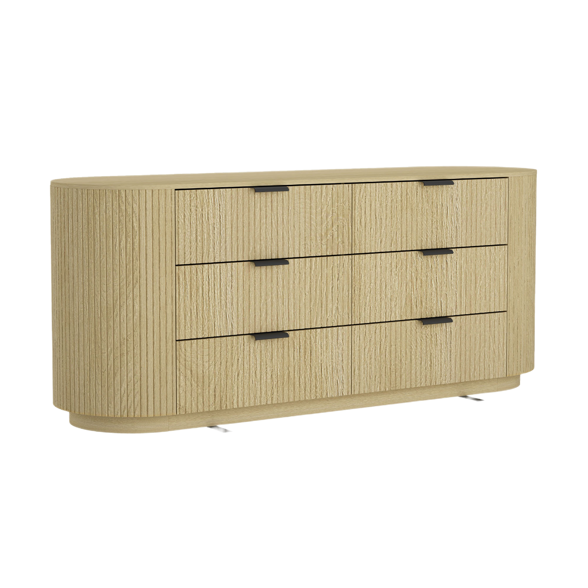 Olivia Modern 60" Double Dresser with 6 Drawers
