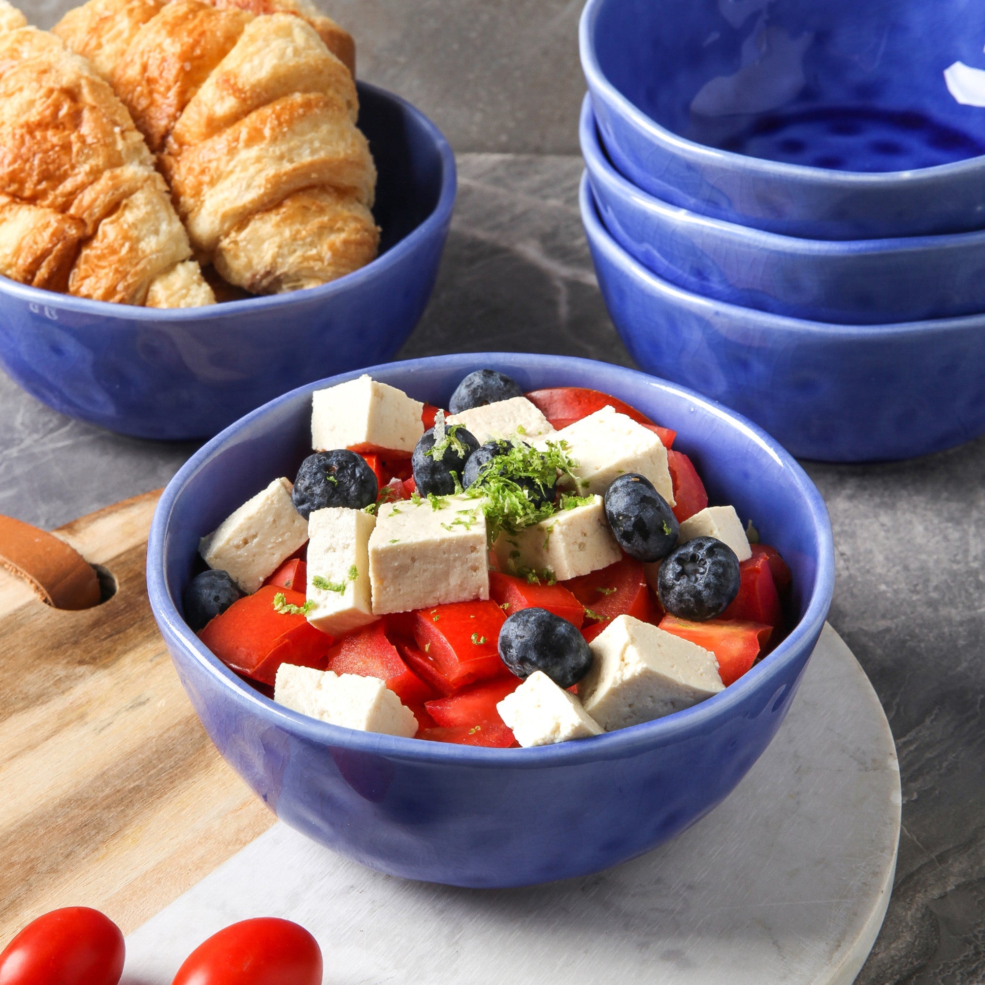 Constance Porcelain Dinnerware Set - Blue