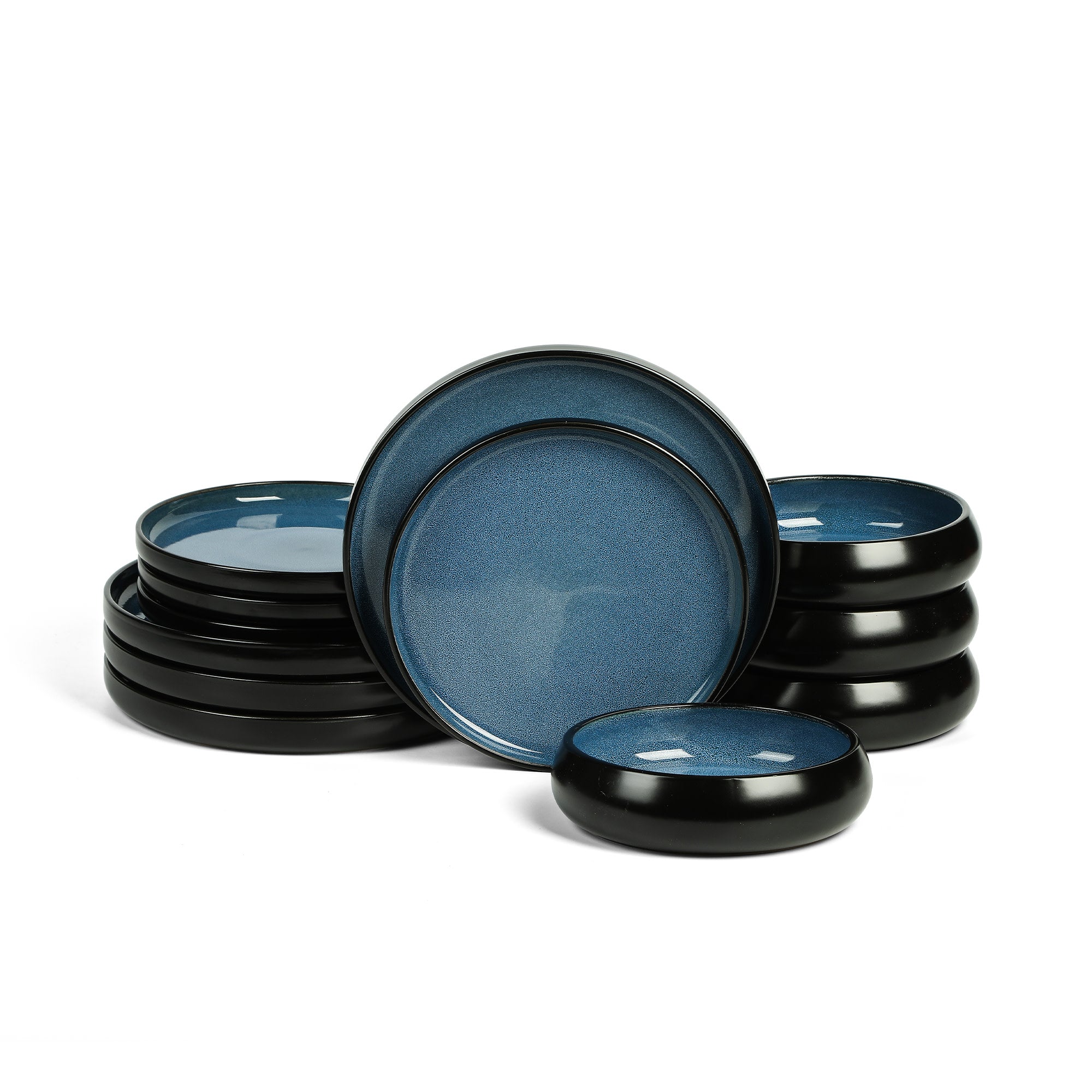 Lagoon Stoneware Dinnerware Set - Blue