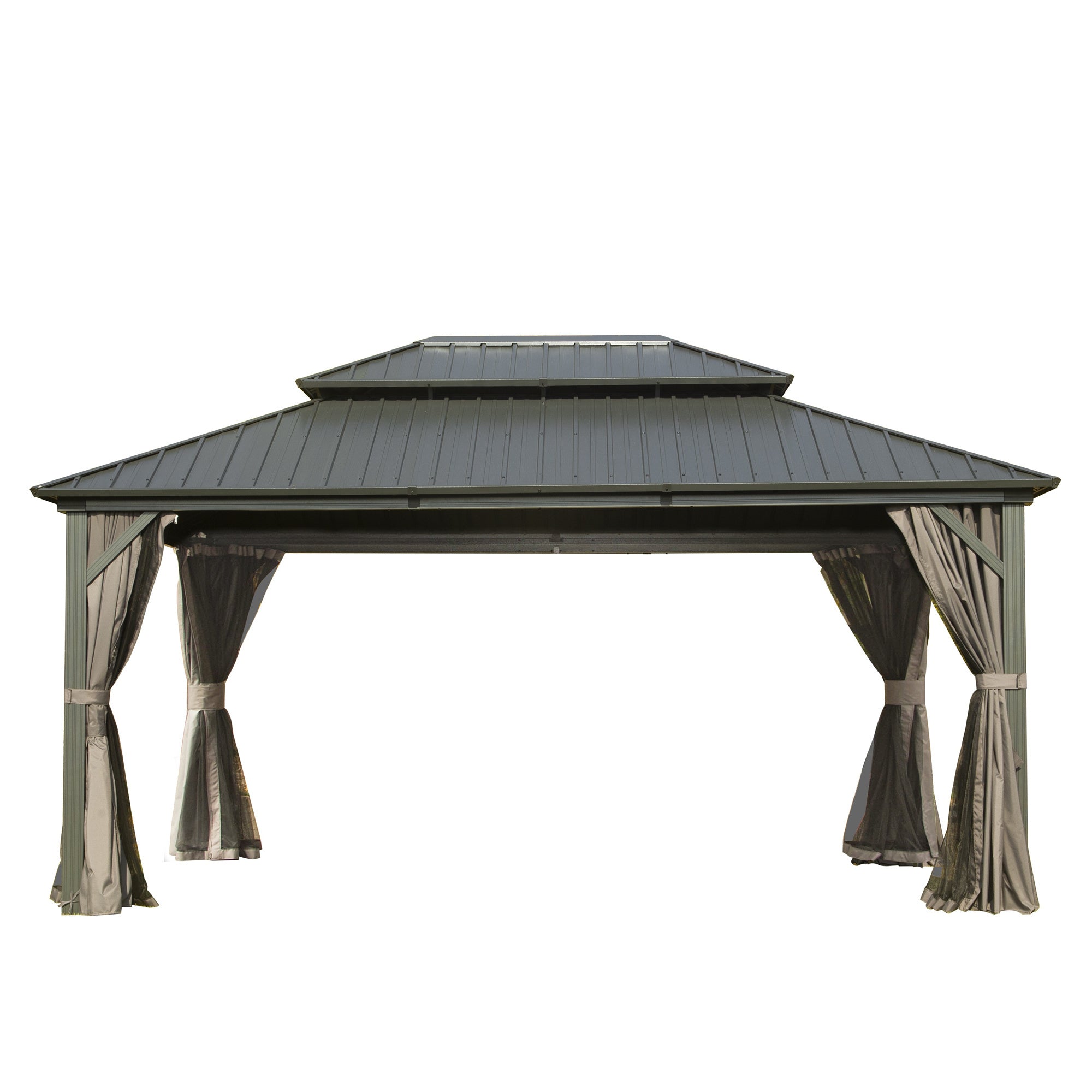 10' x 14' Aluminum Hardtop Gazebo with Canopy, Patio Pavilion