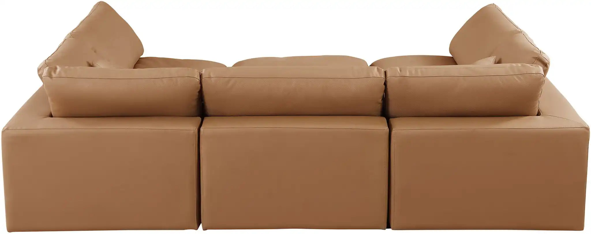Comfy - 6 Piece Faux Leather Sectional