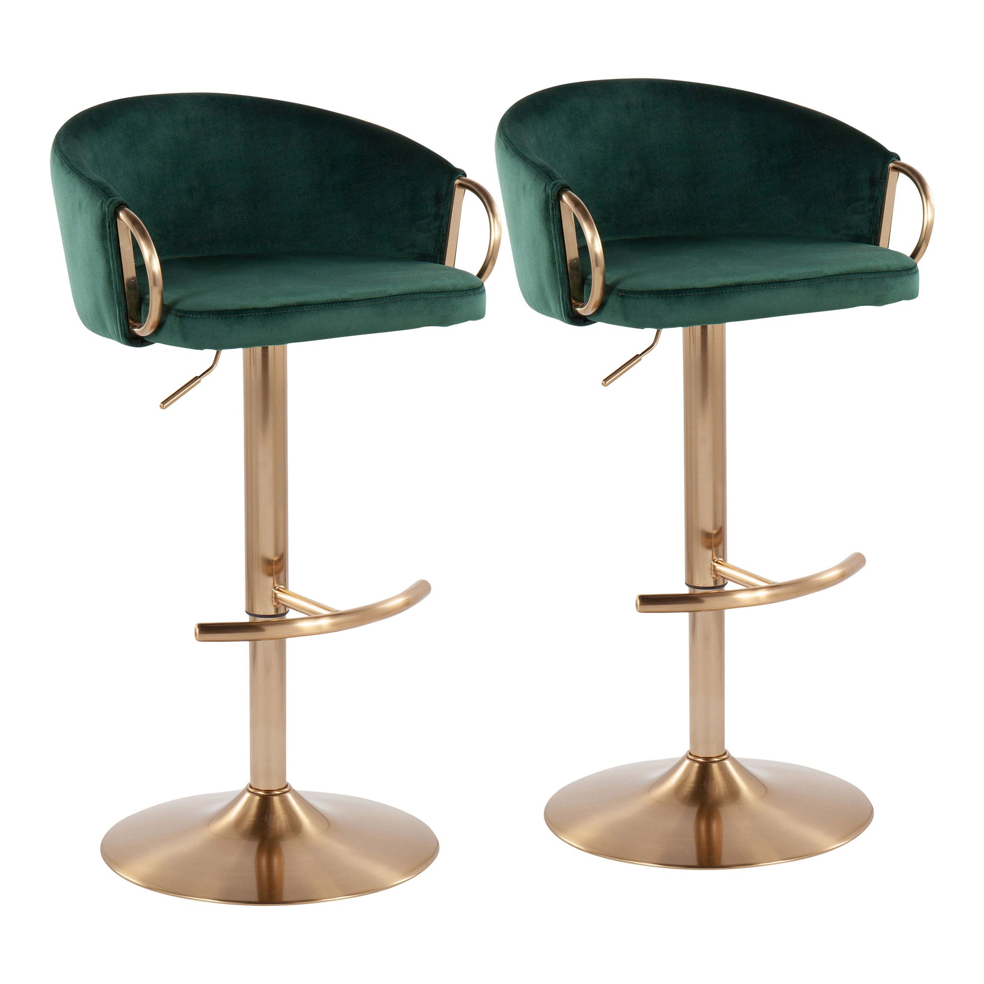 Claire - Contemporary / Glam Adjustable Bar Stool (Set of 2) - Best Buy Furniture