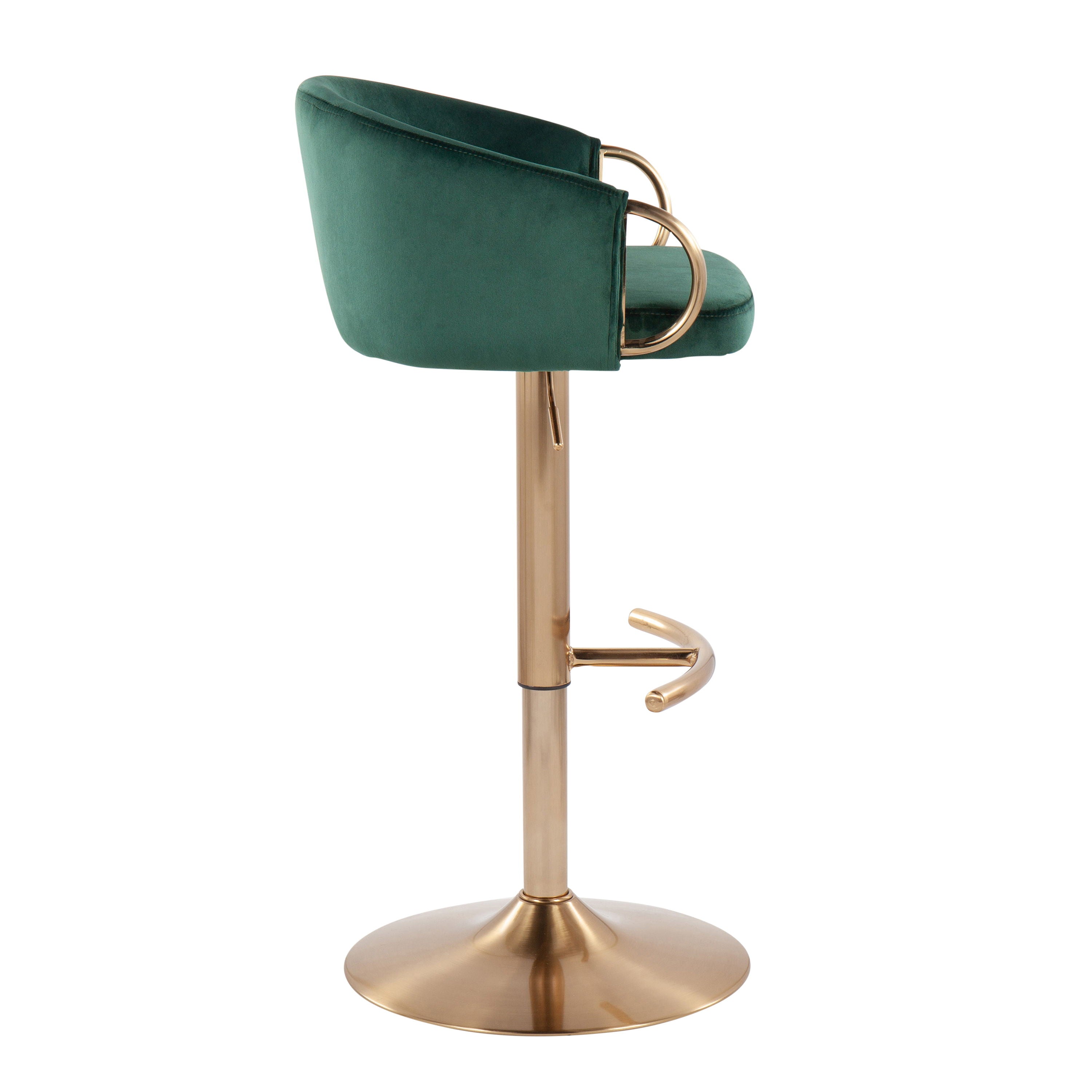 Claire - Contemporary / Glam Adjustable Bar Stool (Set of 2) - Best Buy Furniture
