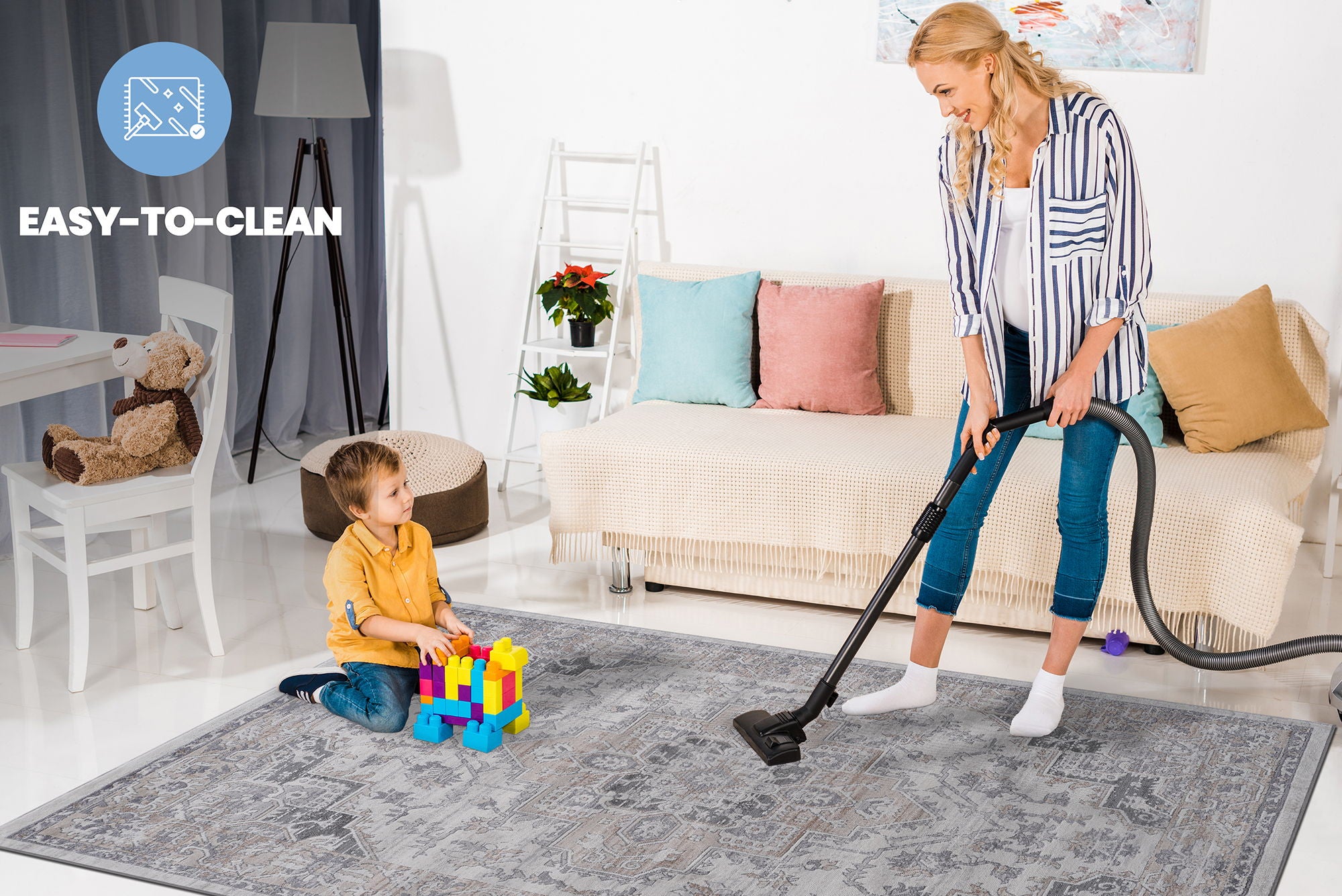 Marfi - 8' X 10' Oriental Area Rug - Ivory / Beige