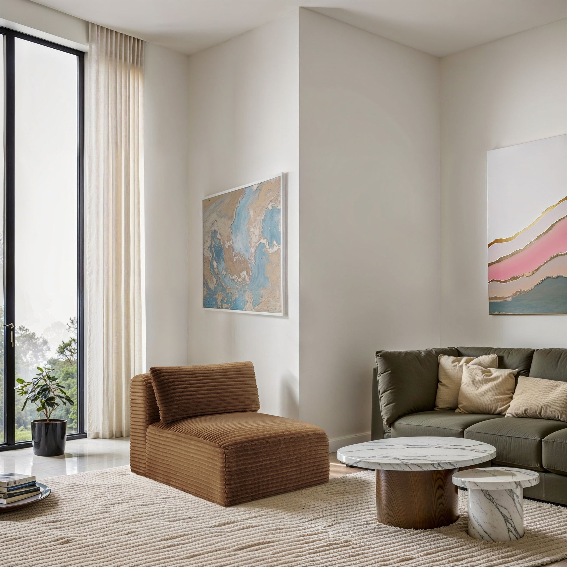 Shaggy - Fabric Armless Chair - Best Buy Furniture