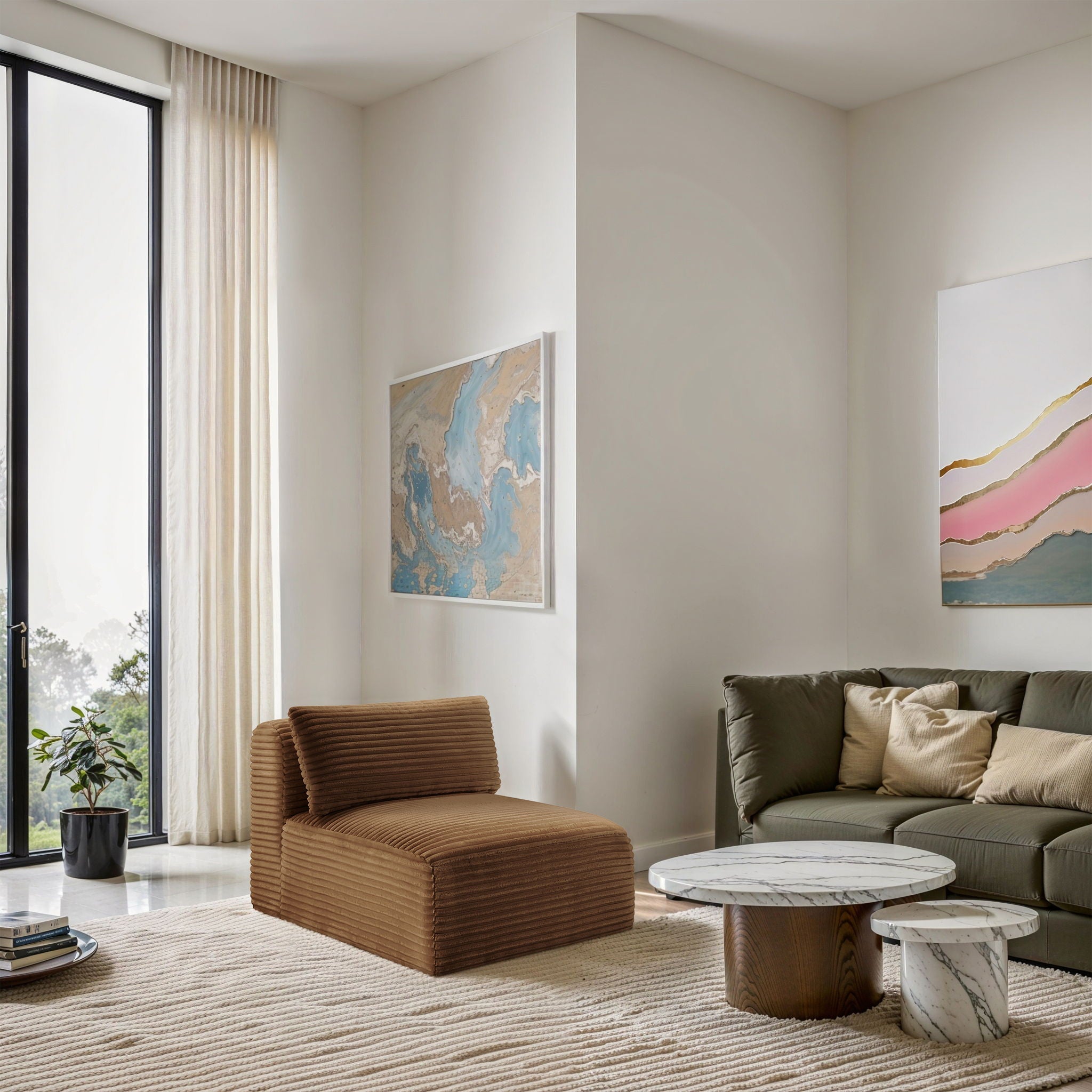 Shaggy - Fabric Armless Chair - Best Buy Furniture