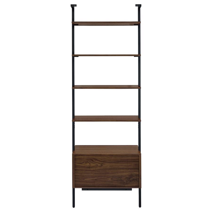 Owens - 3 Piece Wall Mounted Bookshelf Set - Walnut - Best Buy Furniture