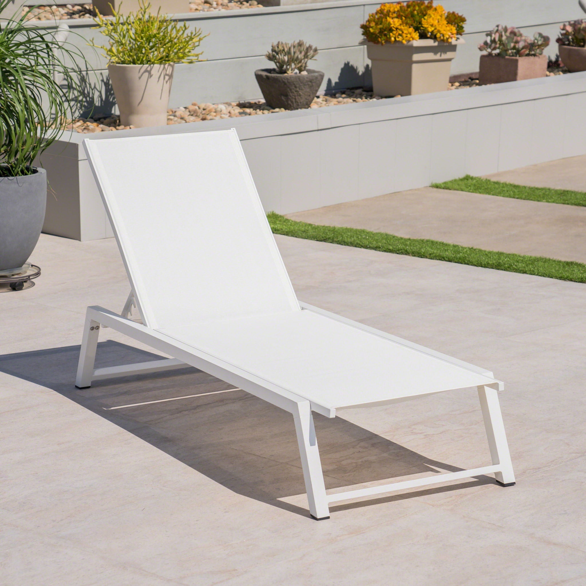 Myers - Chaise Lounge - White