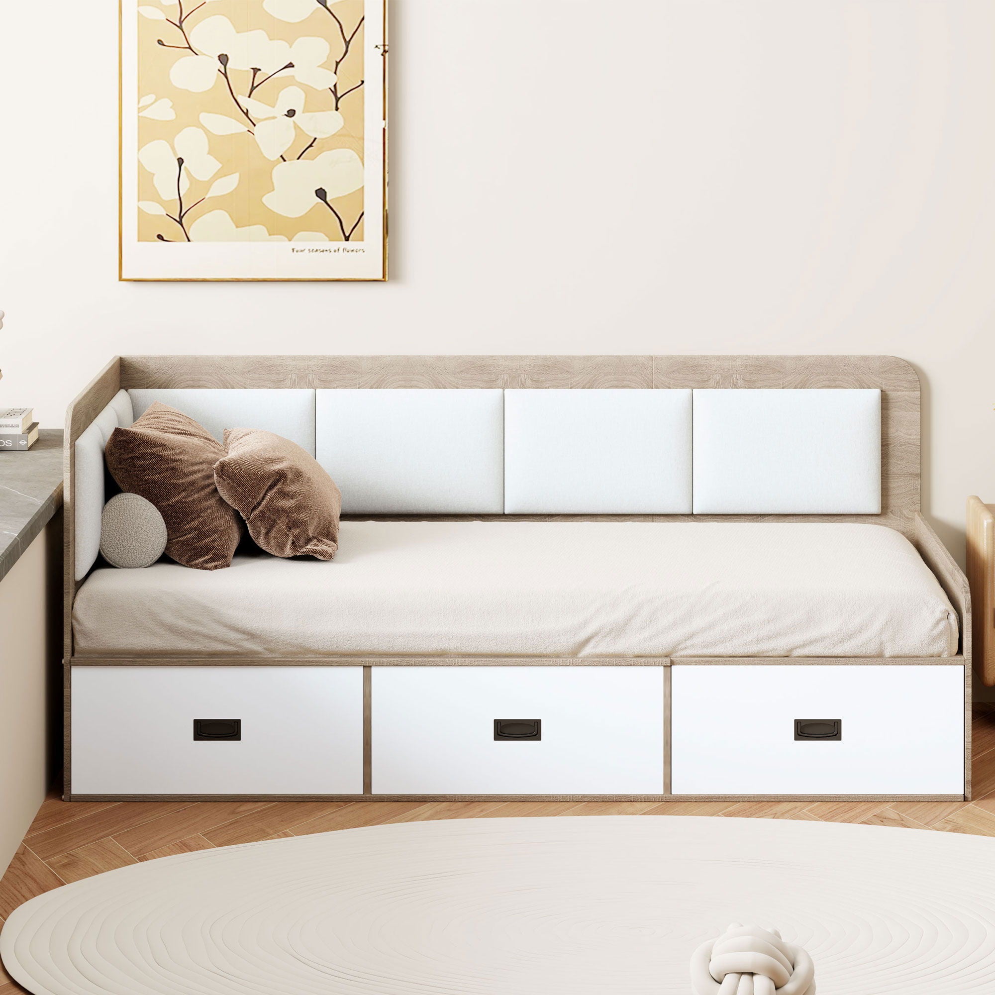Daybed With 3 Drawers And 3 Storage Compartments