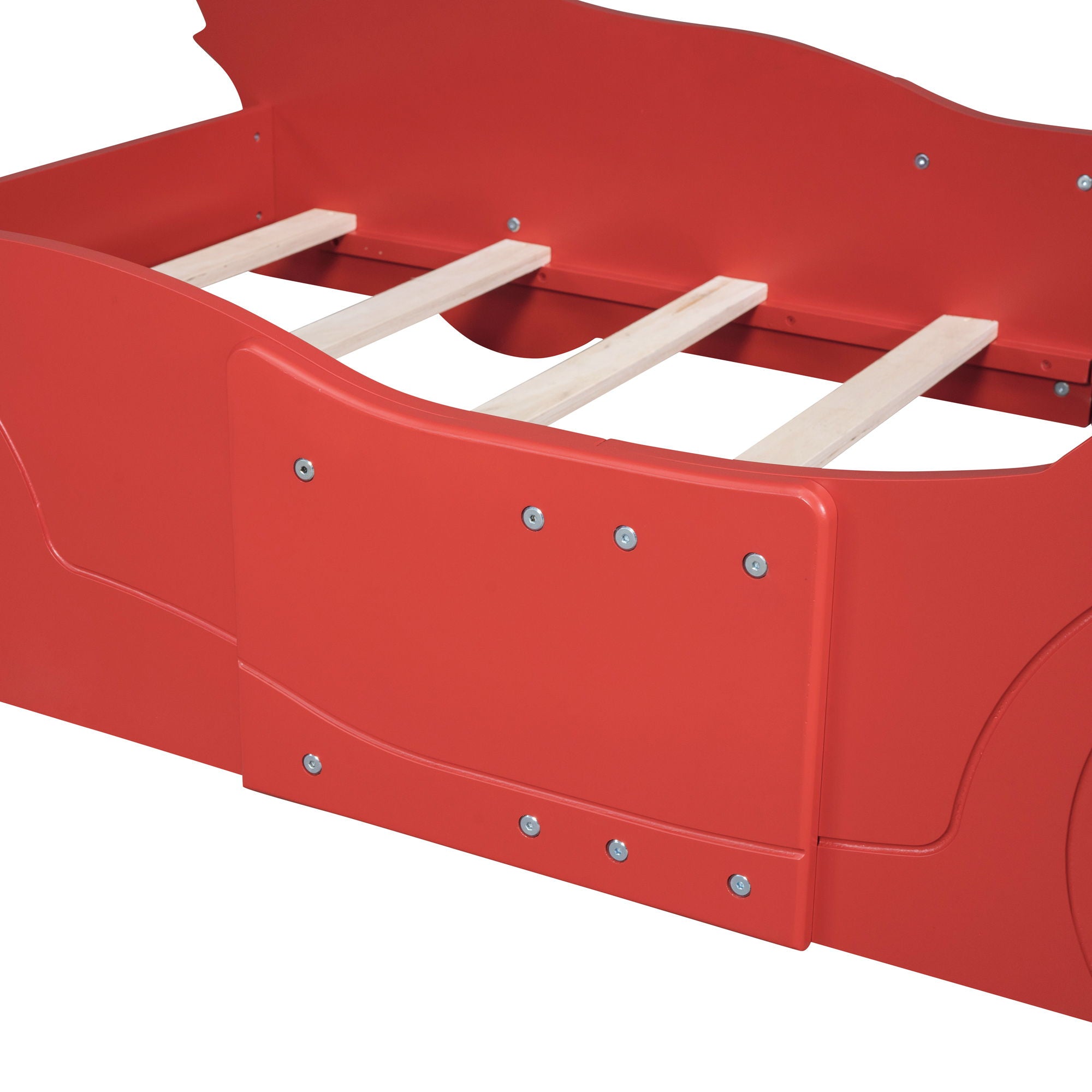 Race Car Shaped Platform Bed & Wheels