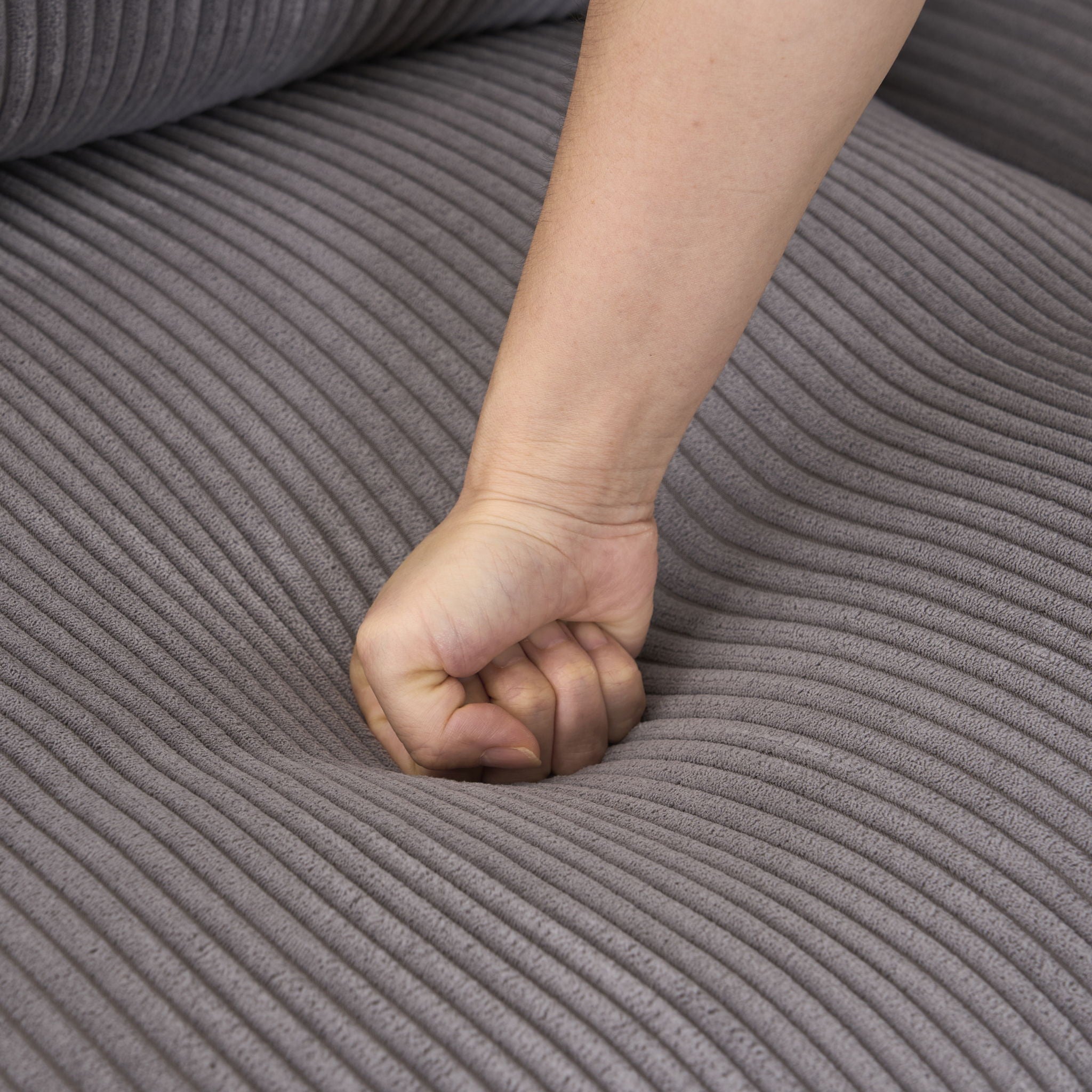 Modular Sectional Sofa With Ottoman, USB And Type C Charger, Petal Armrest Design