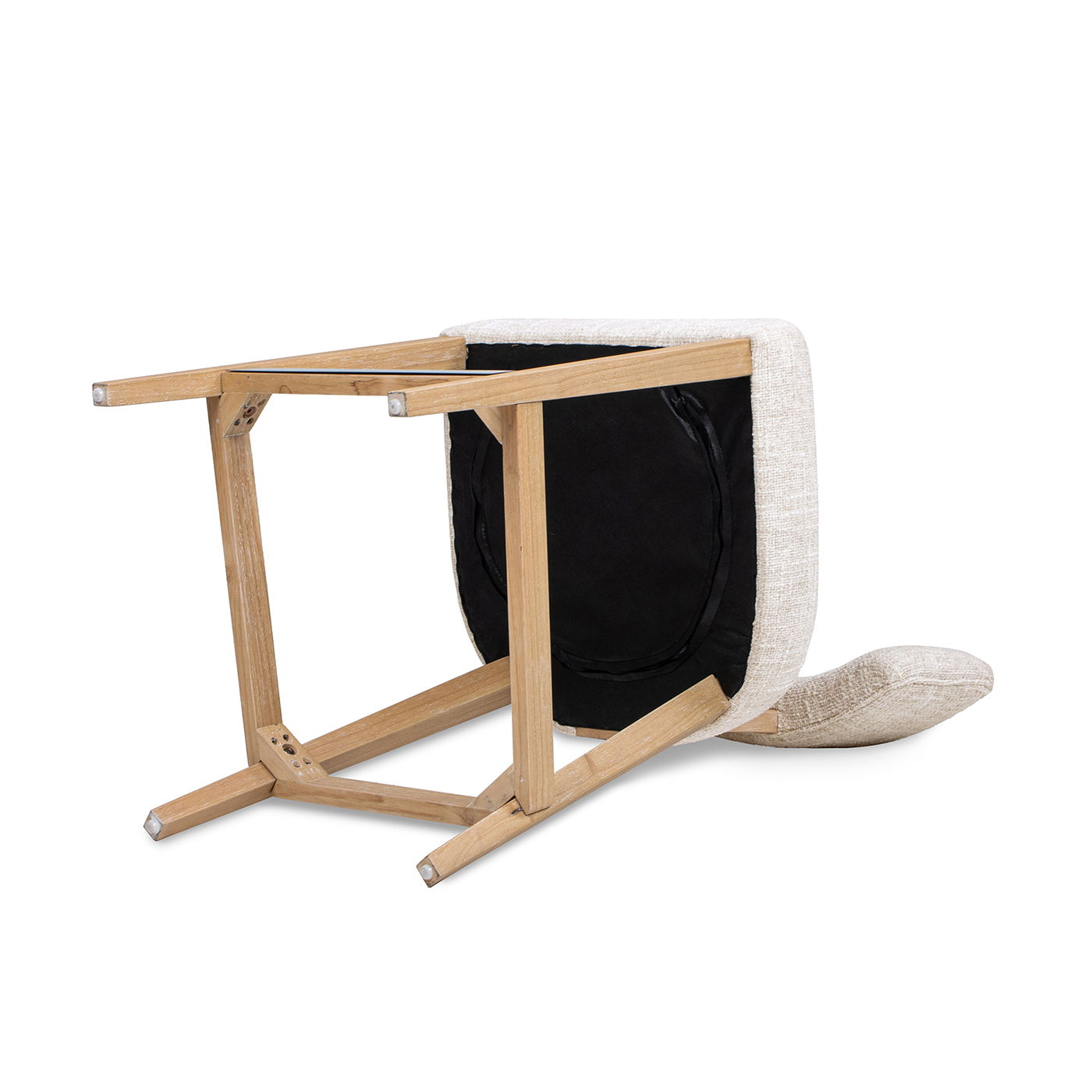 Penny - Round Arched Upholstered Counter Stool (Set of 2) - Travertine Beige - Best Buy Furniture