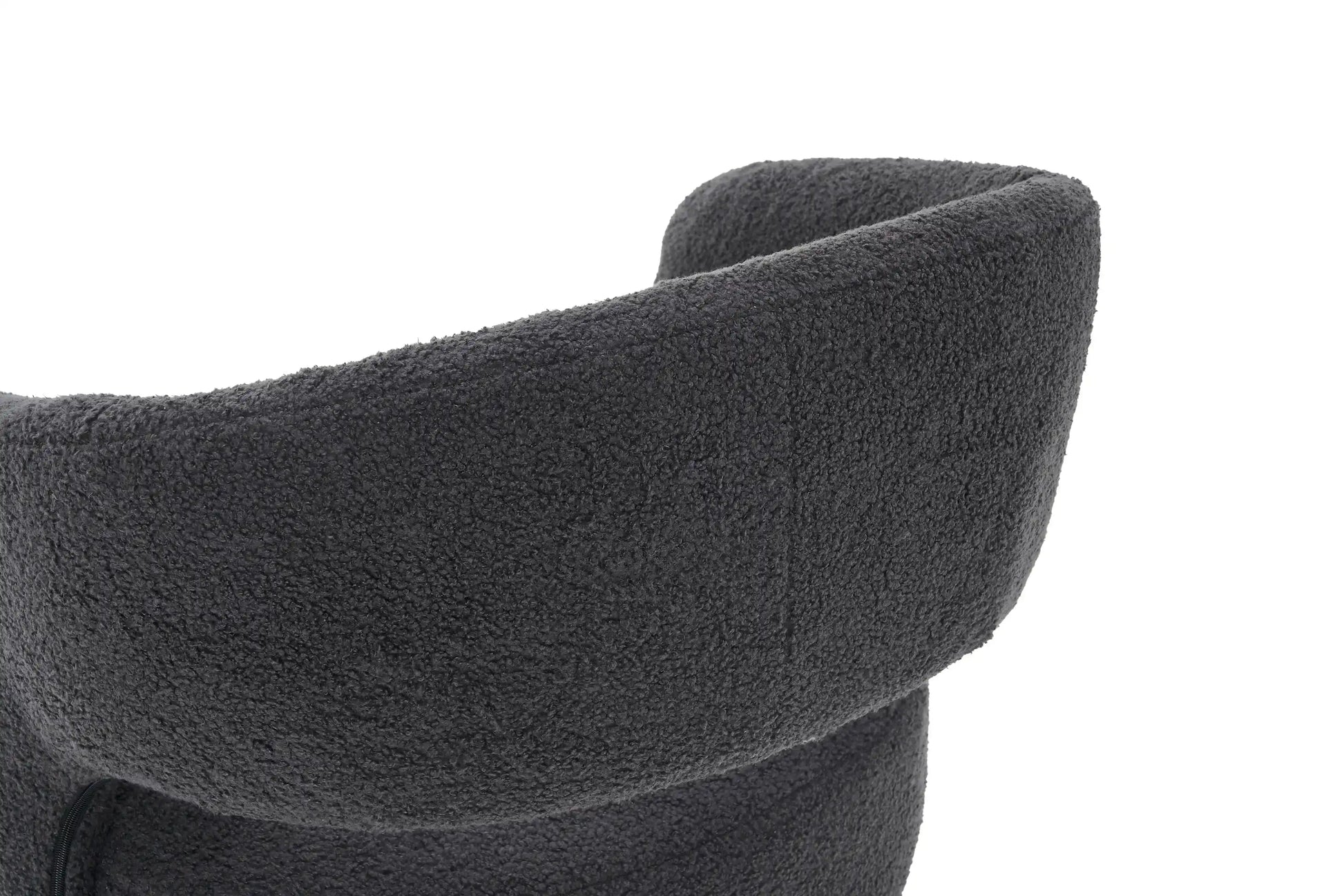 Swivel Accent Chair Armchair, Round Barrel Chair in Fabric for Living Room Bedroom,Grey Teddy - Best Buy Furniture