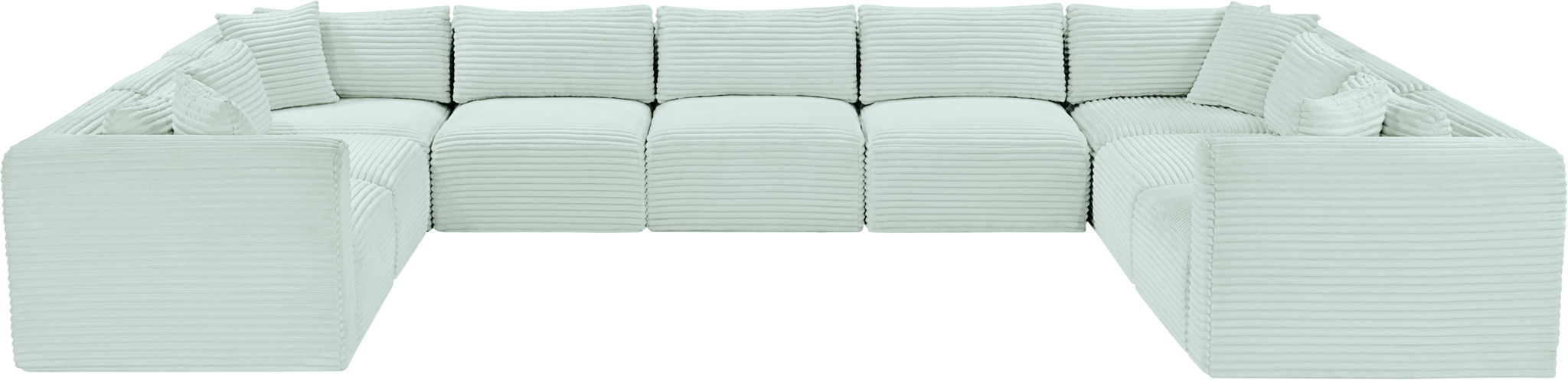 Shaggy - 9 Piece Modular U-Shaped Sectional