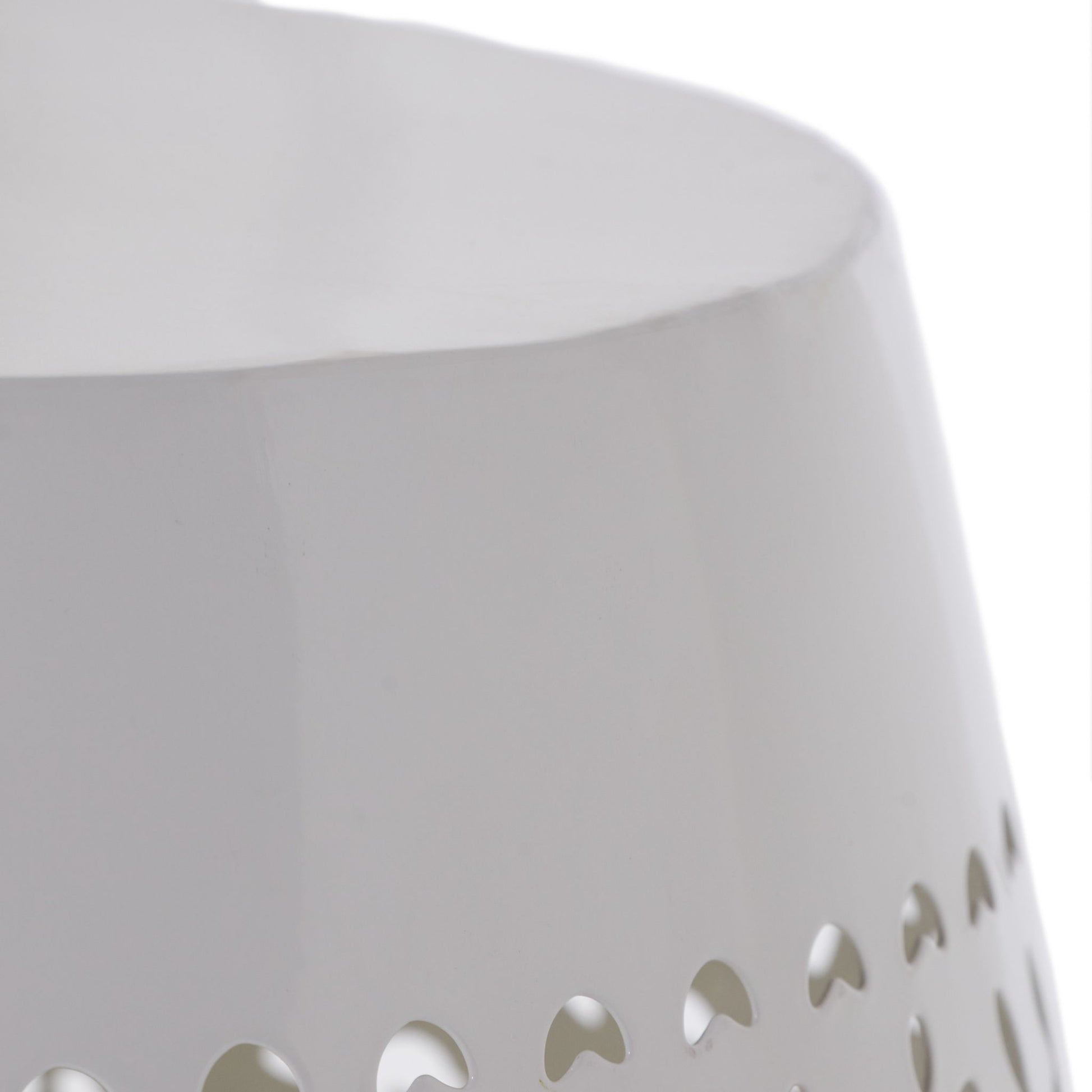 Transitional Ruby - Side Table With Lace Cut Design - White - Best Buy Furniture