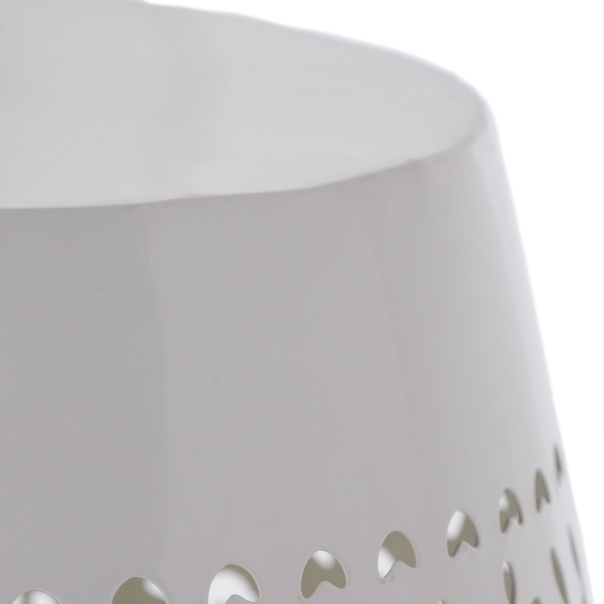 Transitional Ruby - Side Table With Lace Cut Design - White - Best Buy Furniture