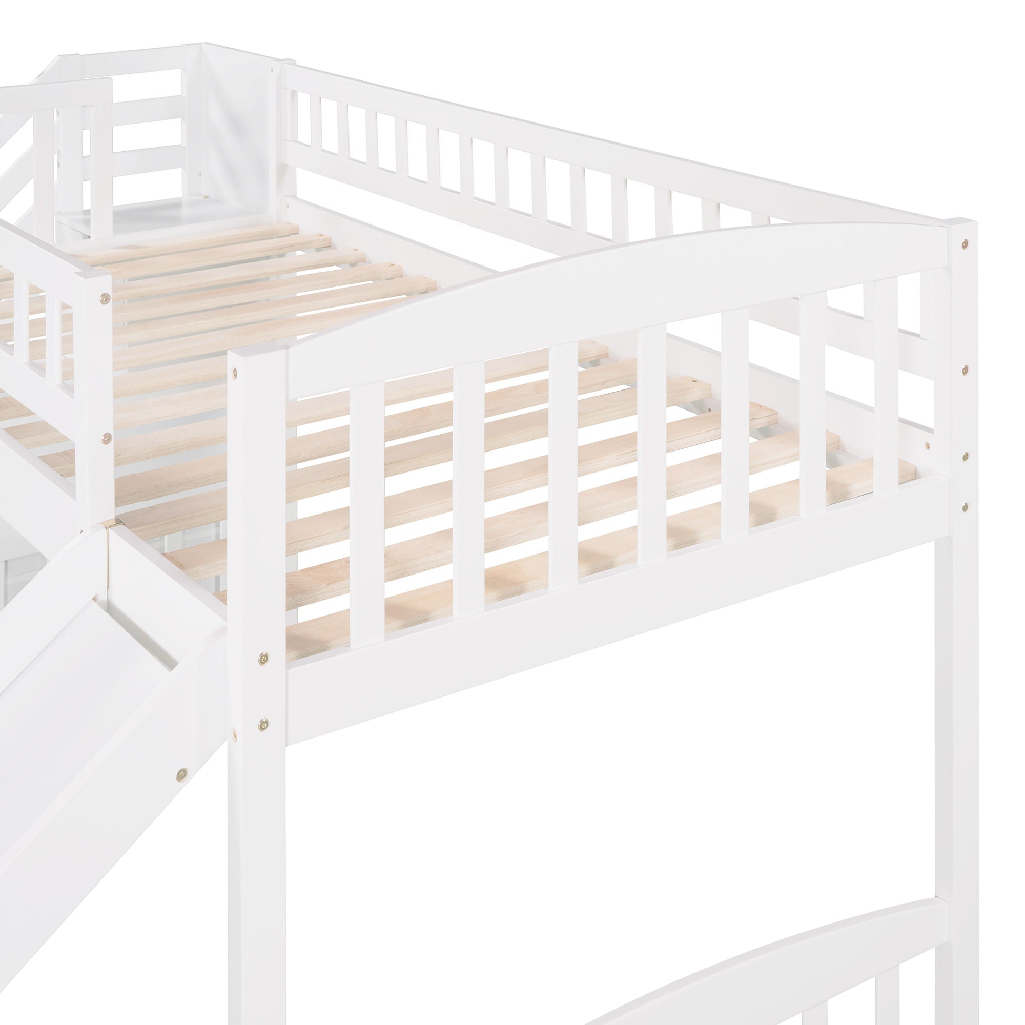 Loft Stairway Bed With 2 Drawers And Slide