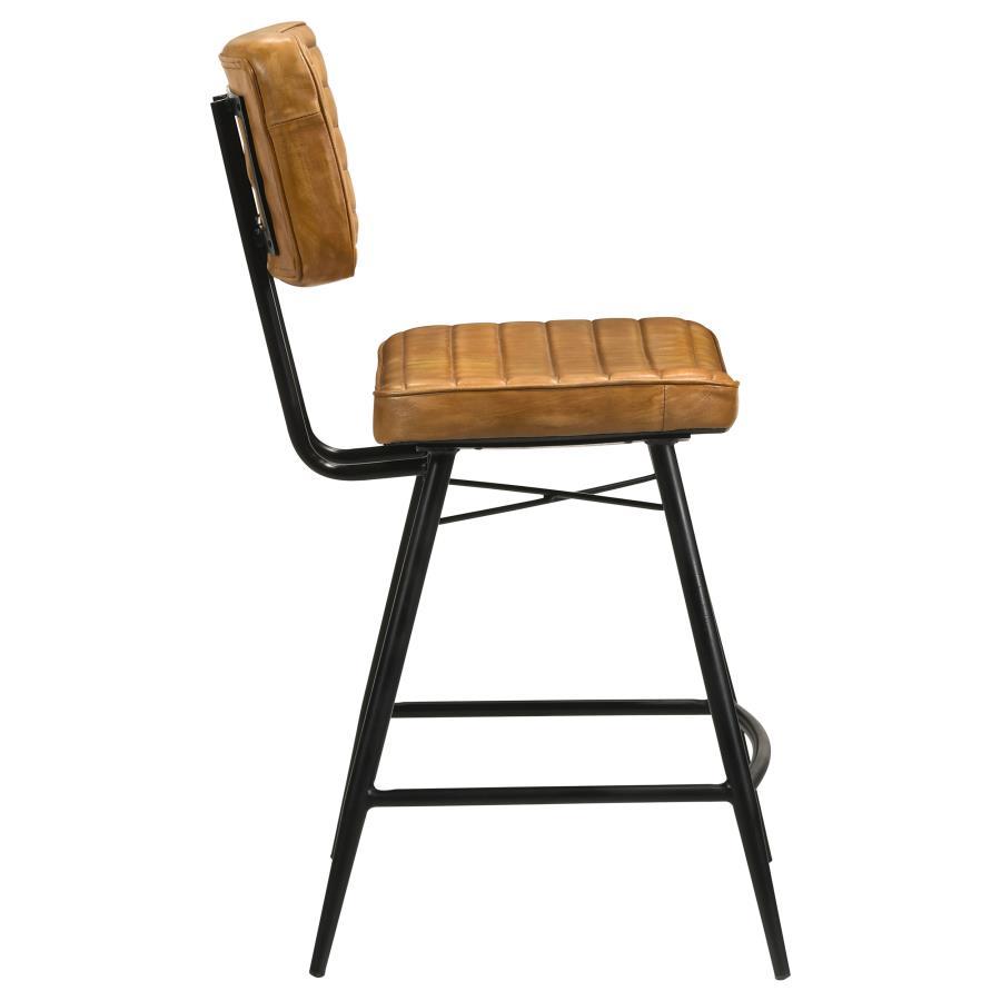 Partridge - Leather Counter Chair (Set of 2) - Best Buy Furniture