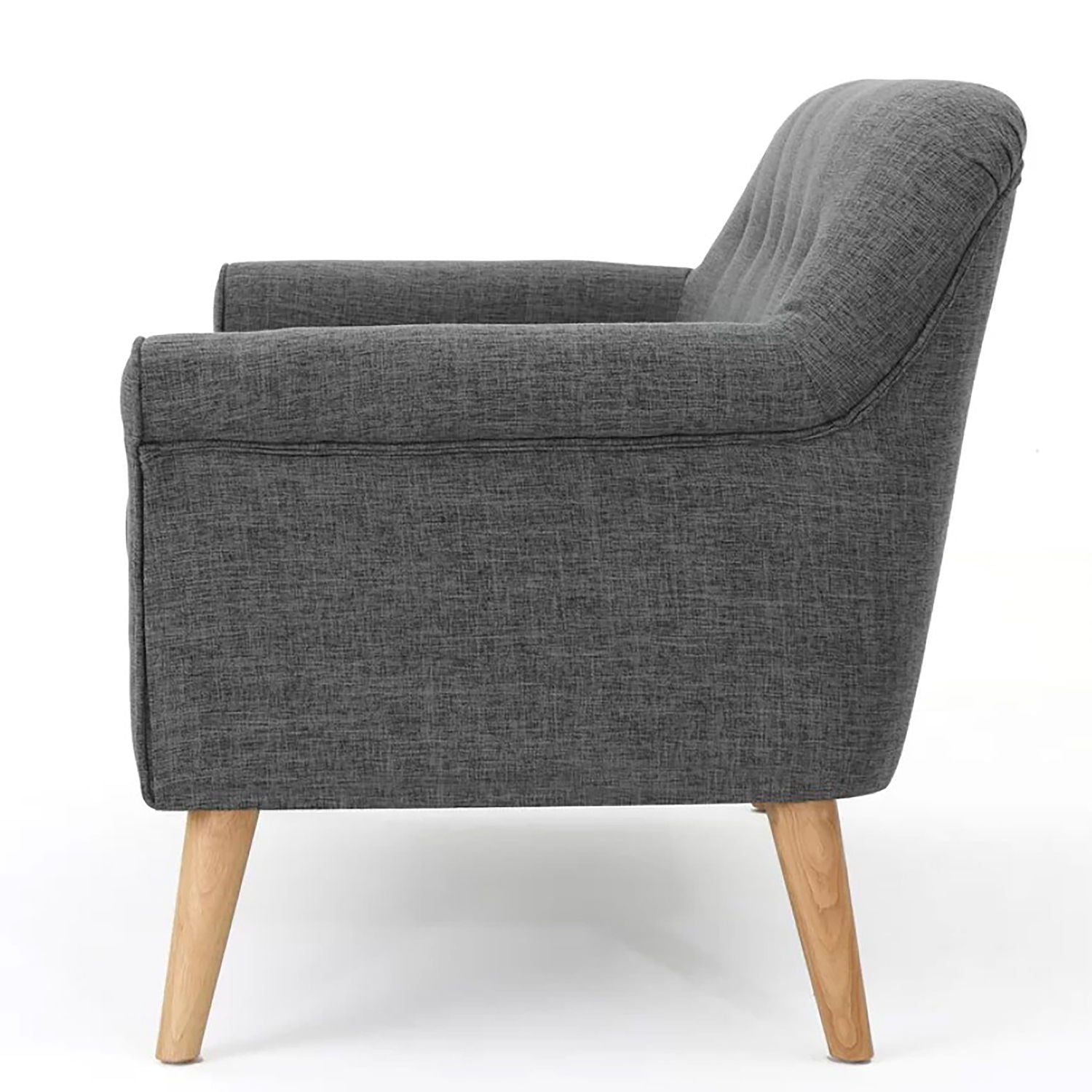Classic Loveseat With Rolled Armrests And Button Tufting